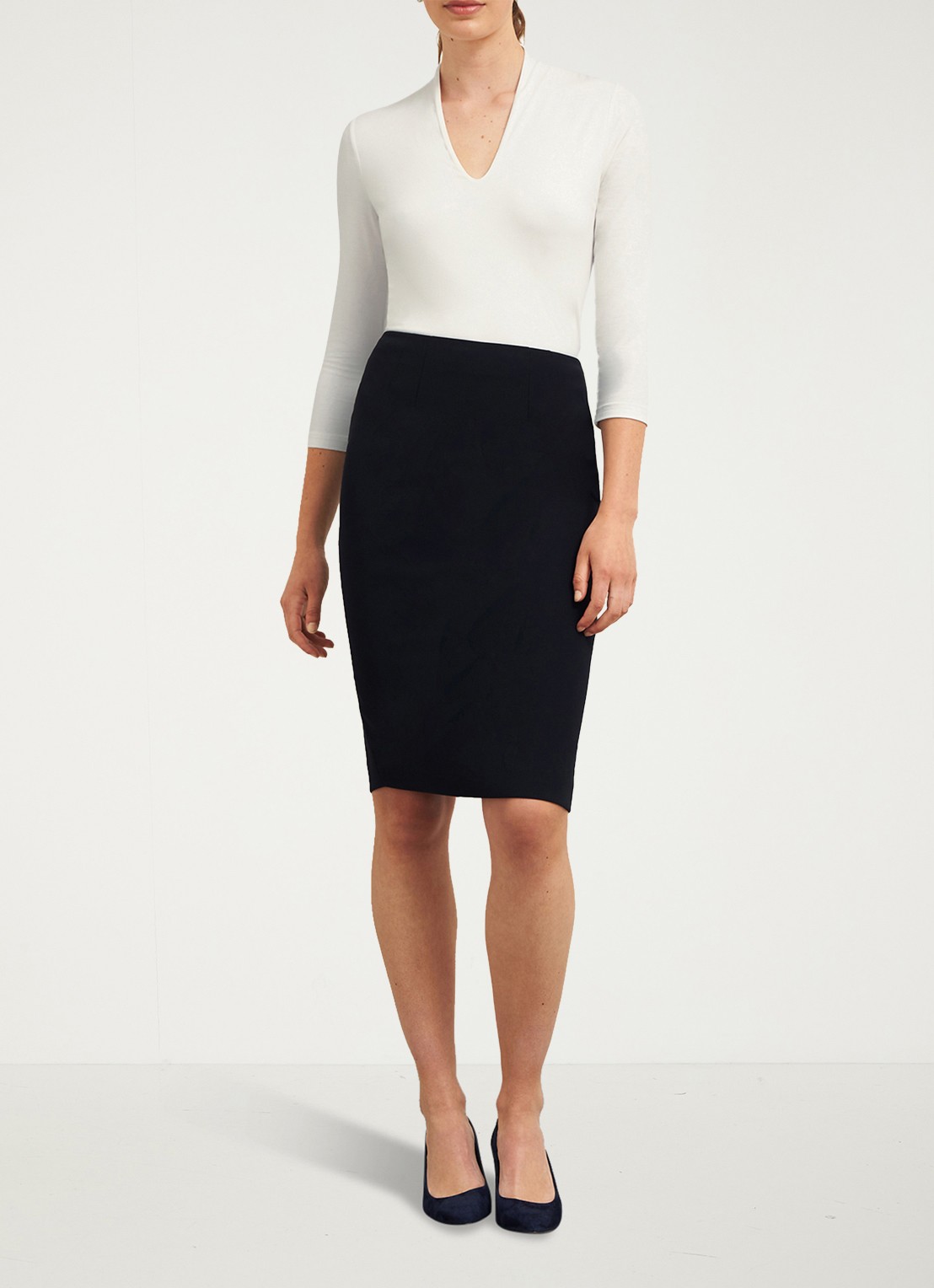 Hobbs AIMEE TOP - voorkant 2 gebroken wit
