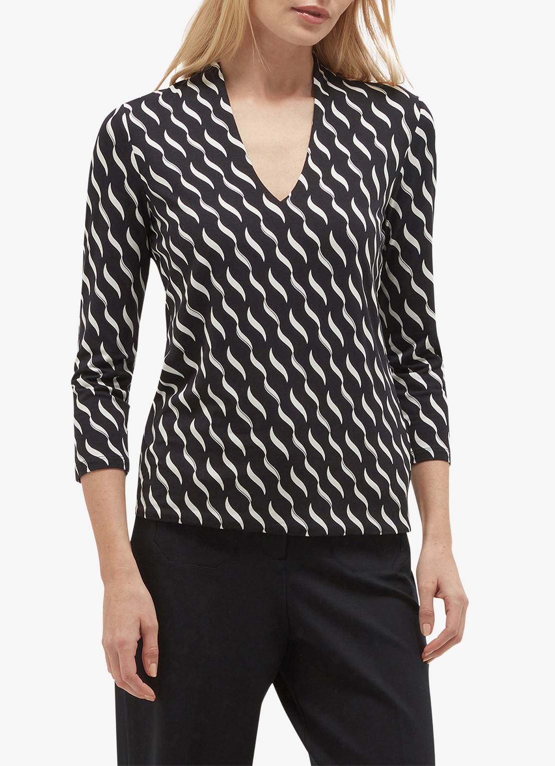 Hobbs Aimee tuniek met print - detail 3 donkerblauw