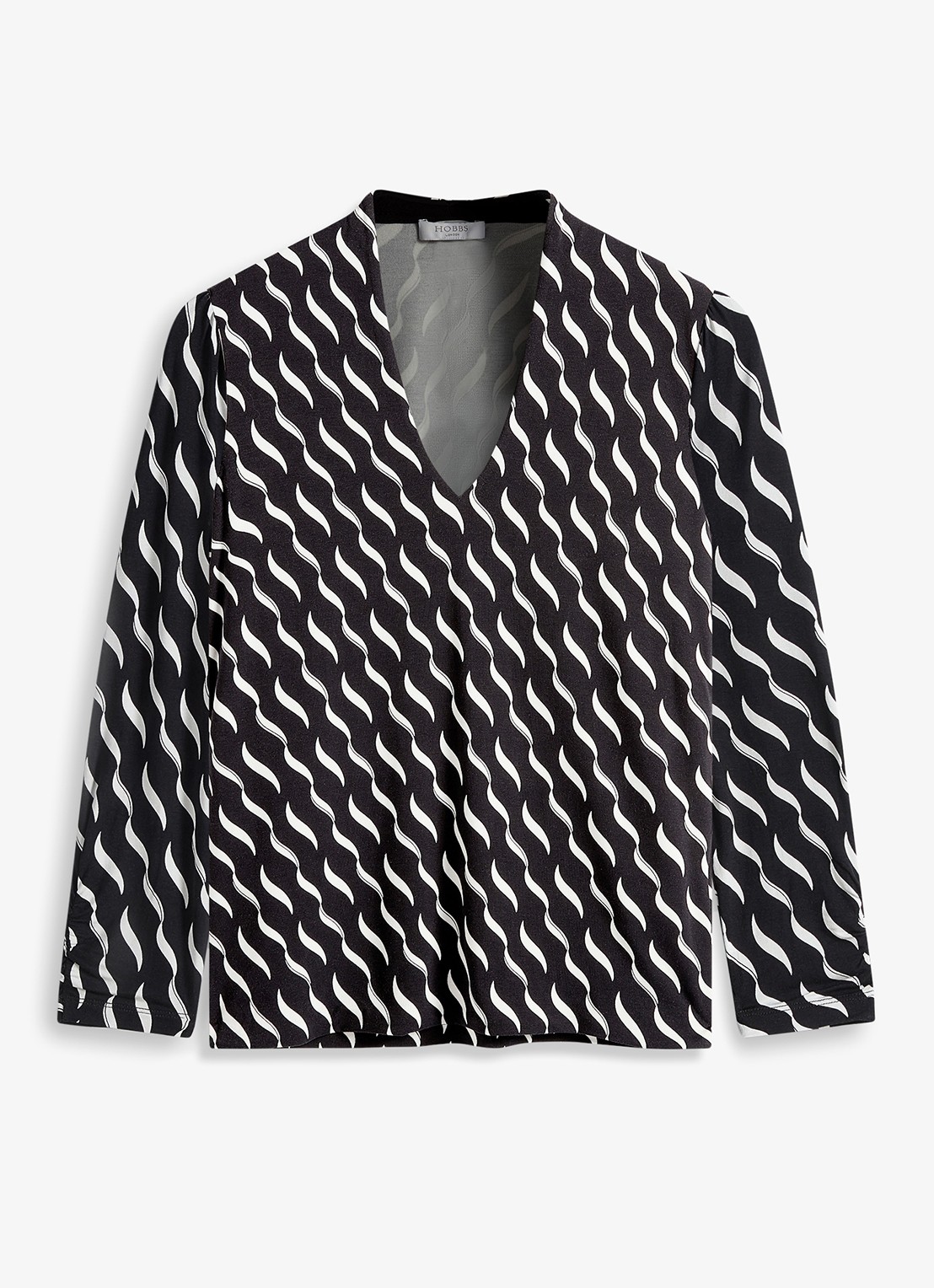 Hobbs Aimee tuniek met print - voorkant donkerblauw