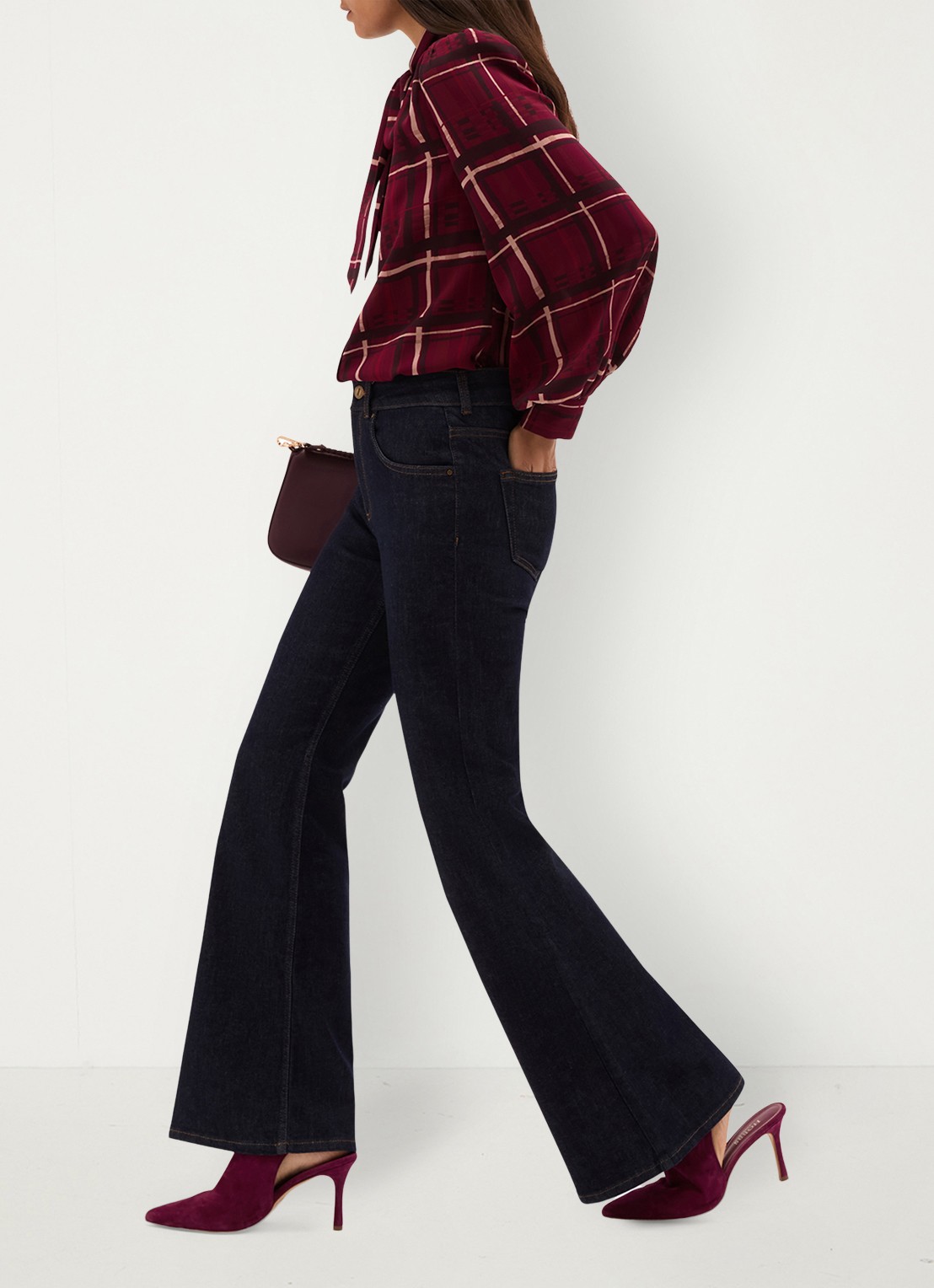 Hobbs Aisha blouse met strikdetail - detail 3 rood