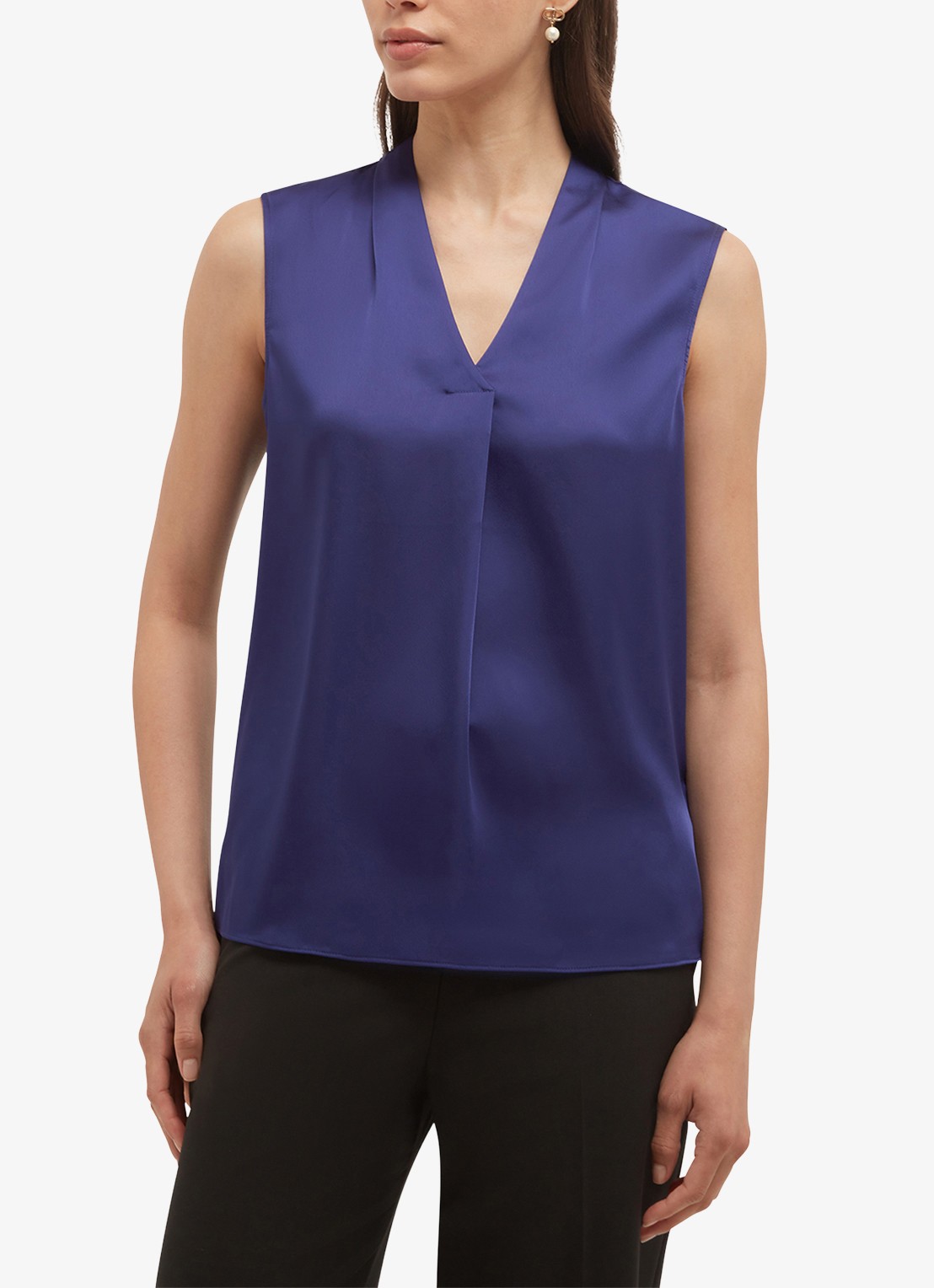 Hobbs Alora blouse met V-hals - detail 2 violet