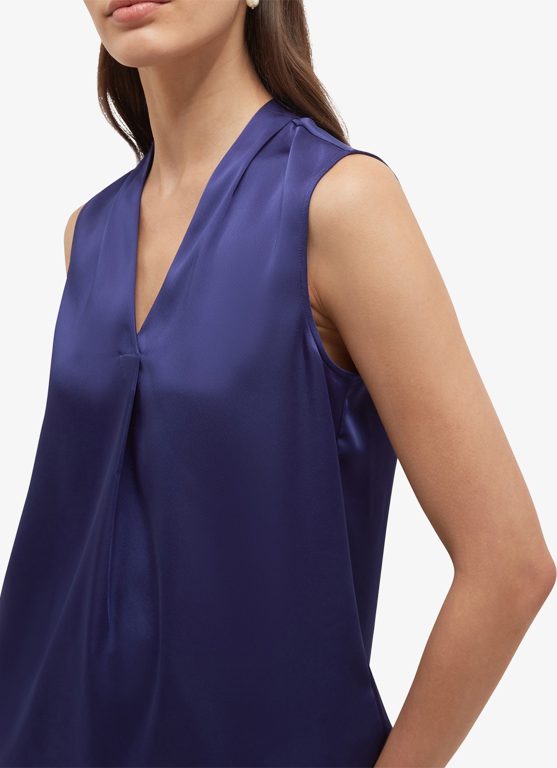 Hobbs Alora blouse met V-hals - detail 3 violet