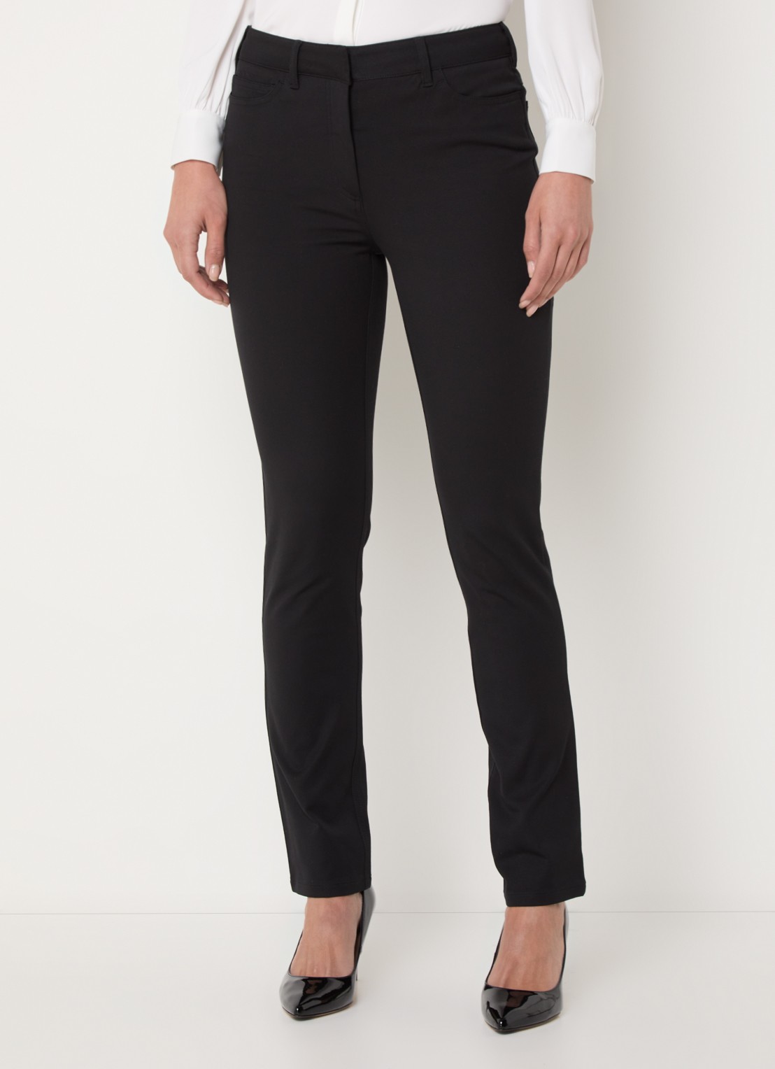 Hobbs Amanda high waist skinny jeans met gekleurde wassing - detail 3 zwart