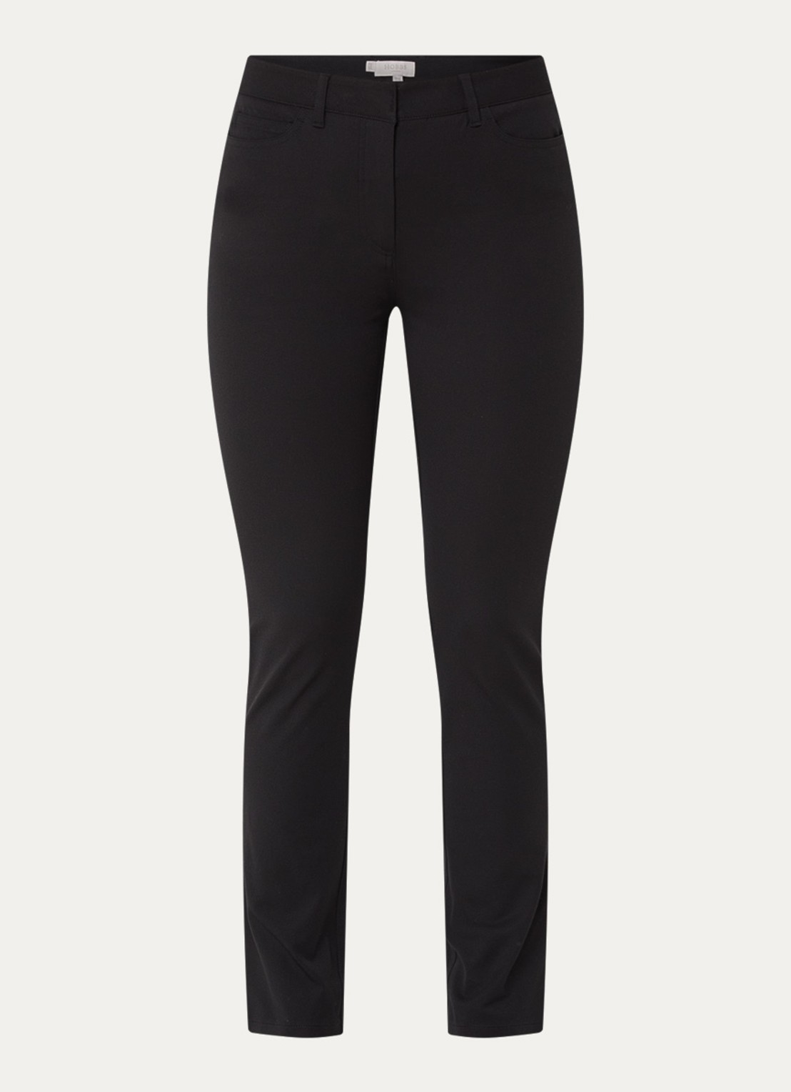 Hobbs Amanda high waist skinny jeans met gekleurde wassing - voorkant 6 zwart
