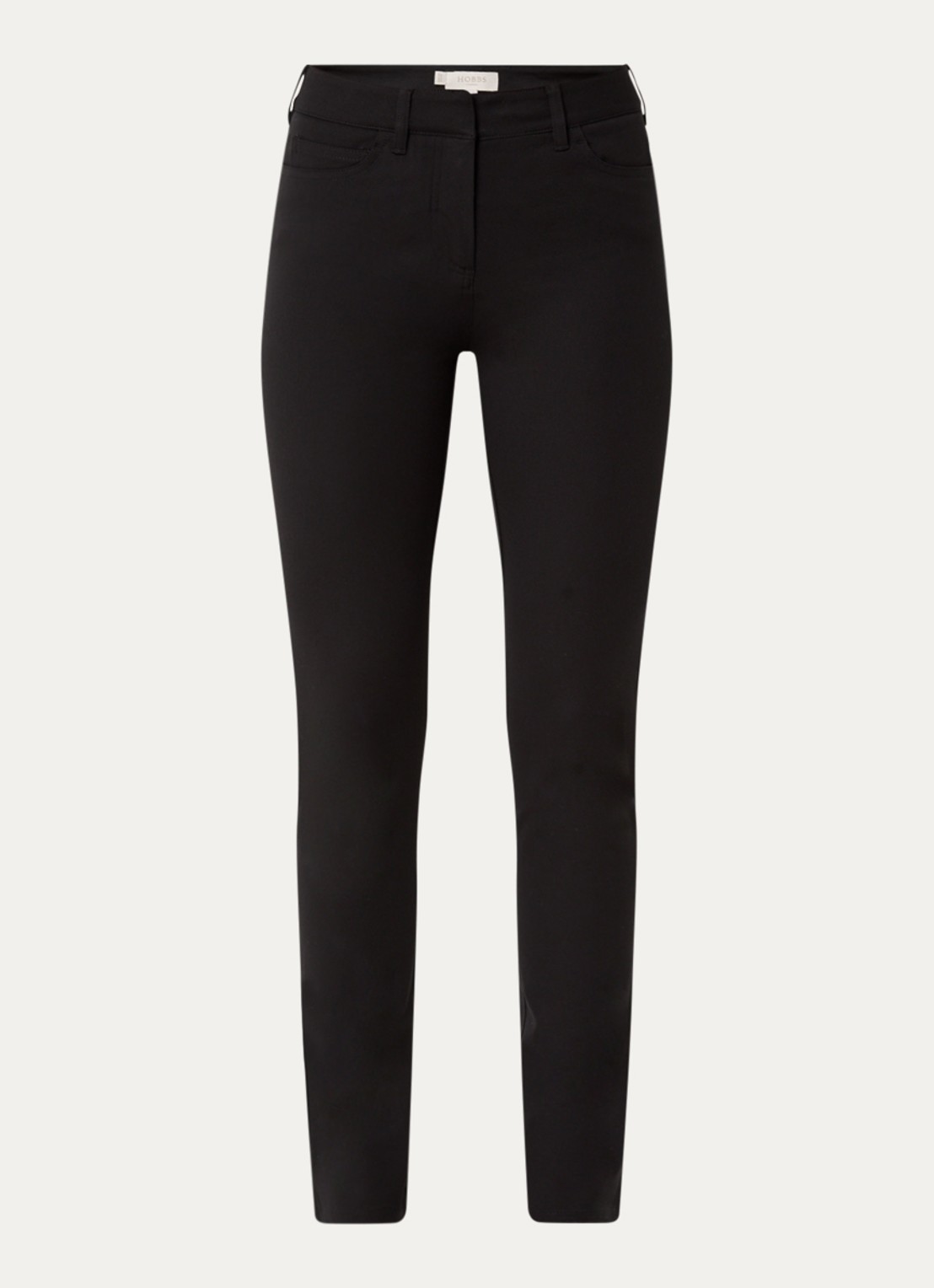 Hobbs Amanda high waist skinny jeans met gekleurde wassing - voorkant 8 zwart