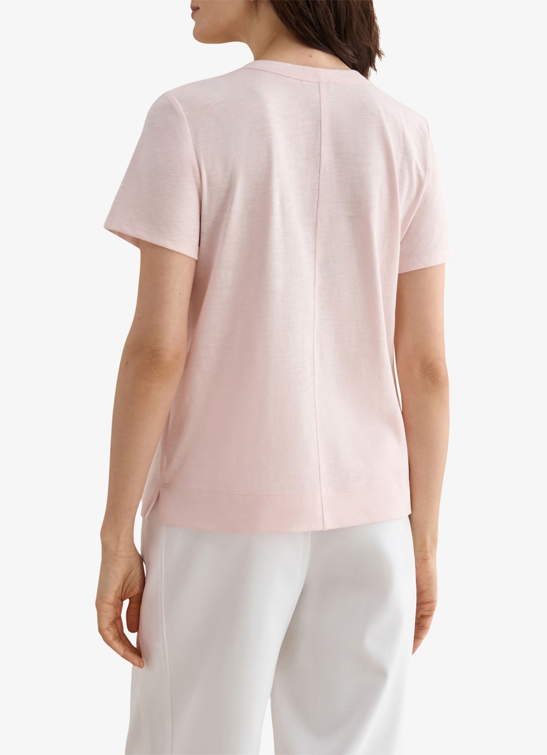 Hobbs Arianna T-shirt met V-hals - achterkant 3 roze