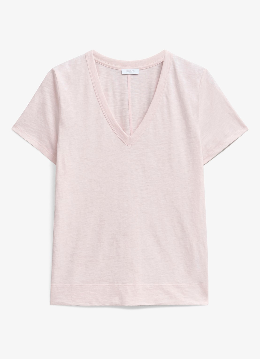 Hobbs Arianna T-shirt met V-hals - voorkant 4 roze