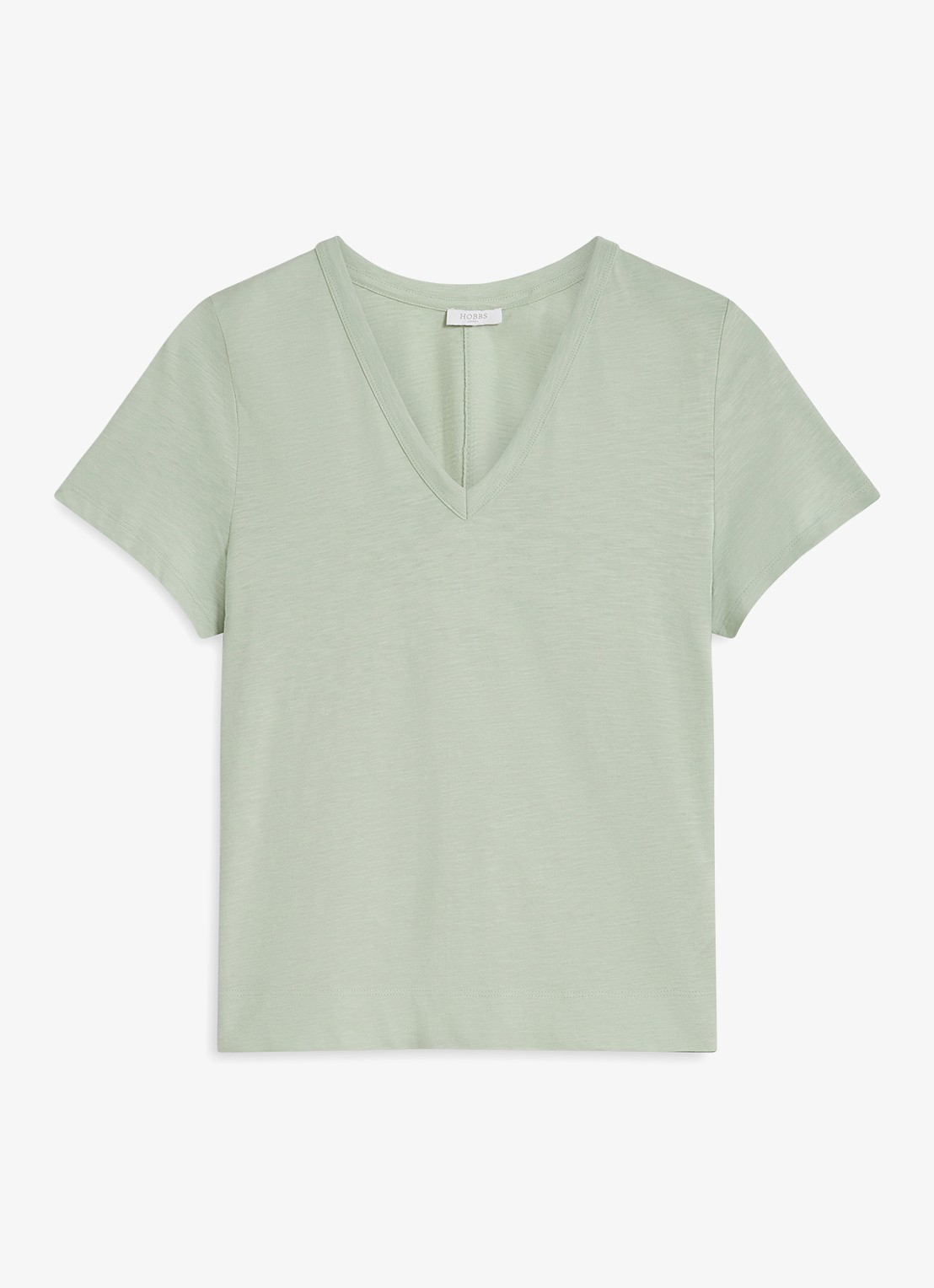 Hobbs Arianna T-shirt met V-hals - voorkant 2 groen