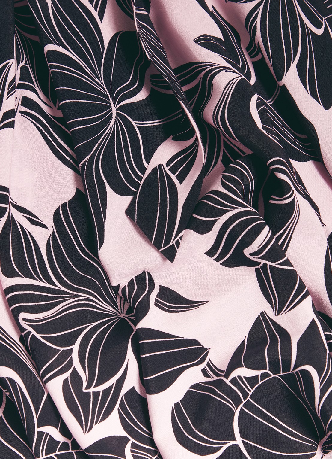 Hobbs Bea mini jurk met print en strikceintuur - detail 6 roze