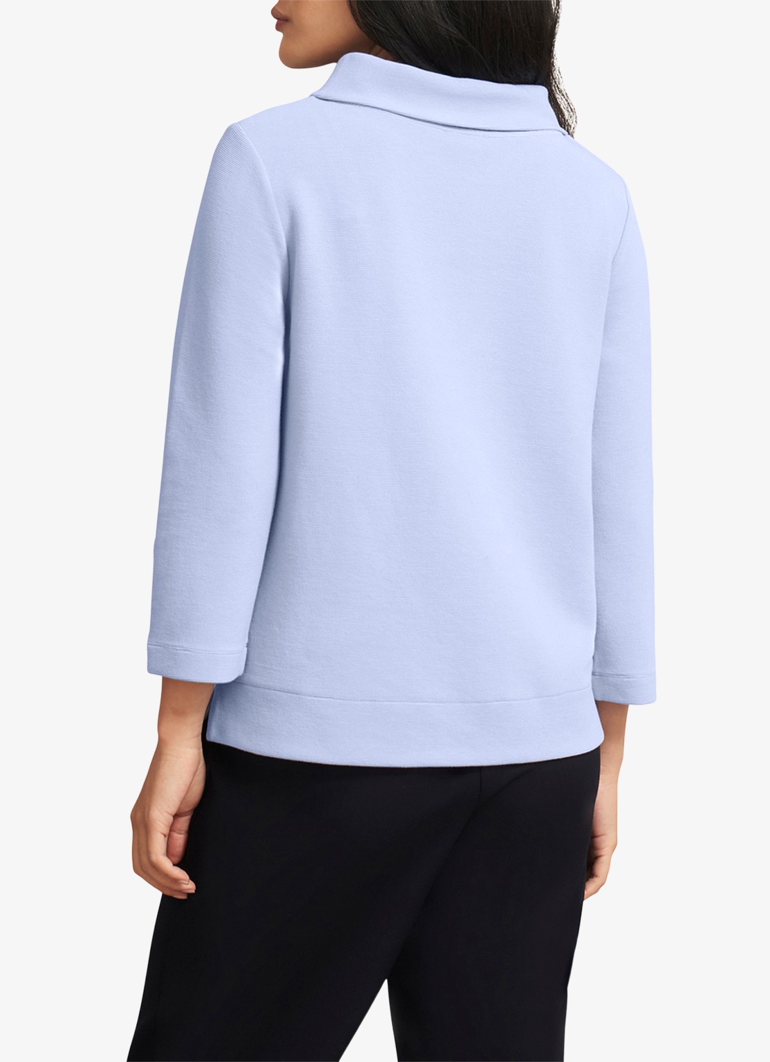 Hobbs Betsy top met boothals  - achterkant lichtblauw