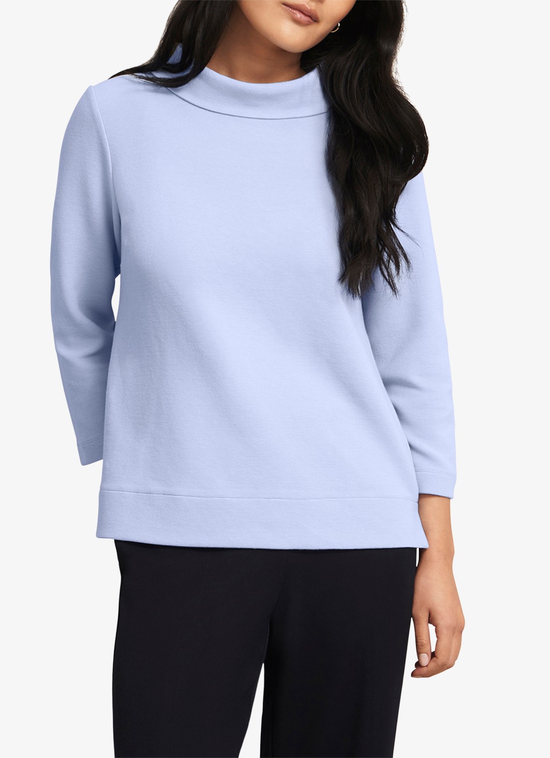 Hobbs Betsy top met boothals  - detail 4 lichtblauw