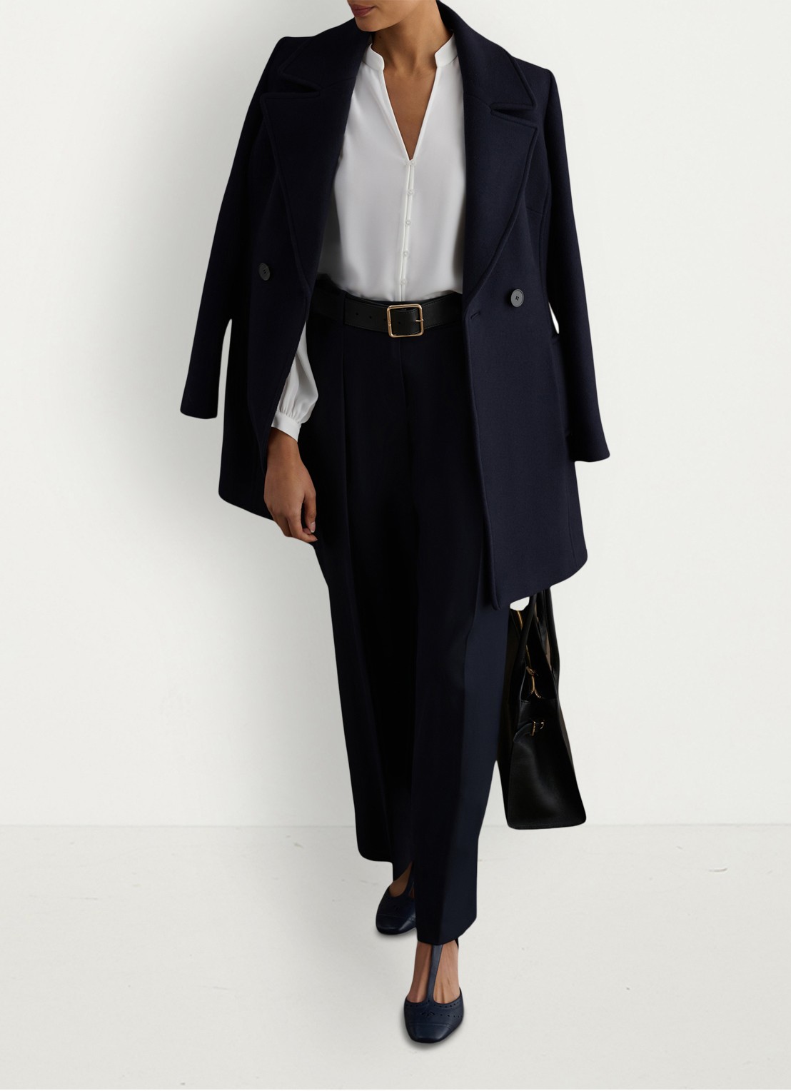 Hobbs Blair blouse met pofmouw - detail 3 ivoor