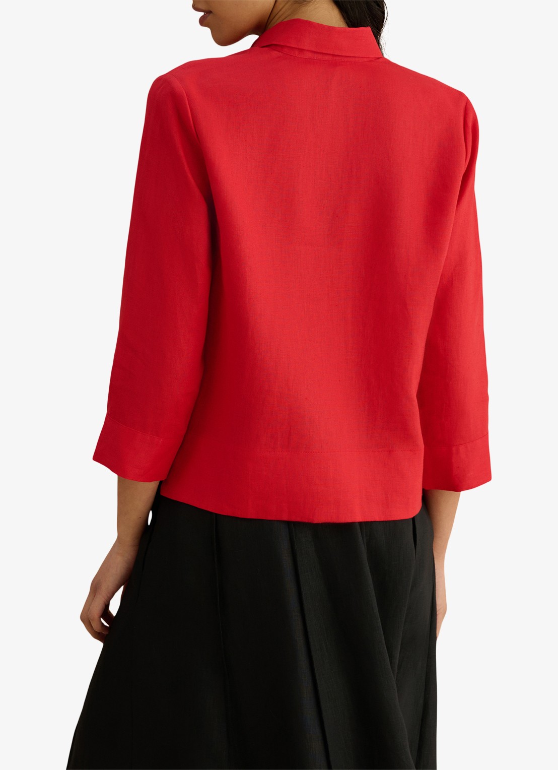 Hobbs Blouse met kraag - achterkant 5 rood