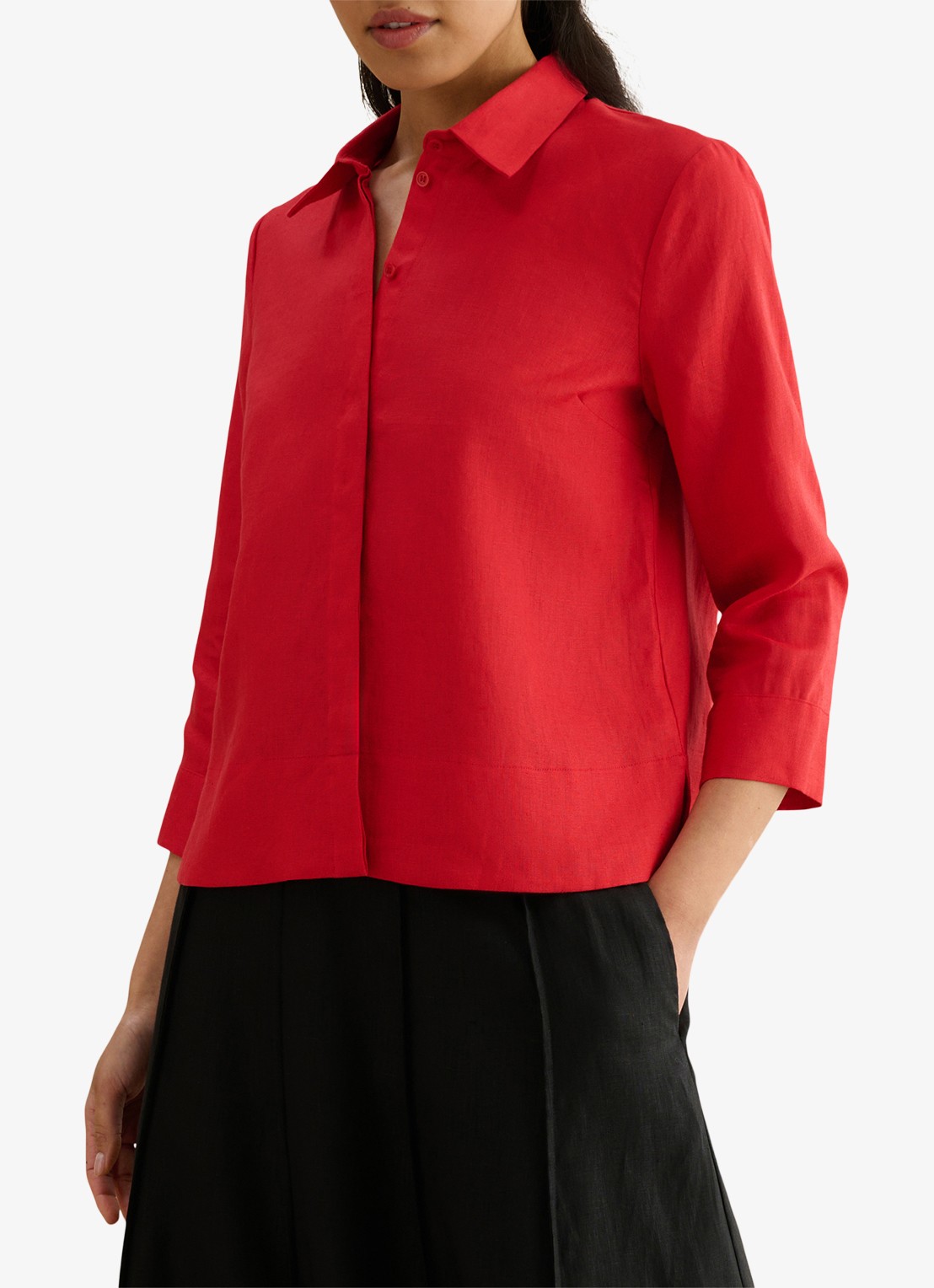 Hobbs Blouse met kraag - detail 3 rood
