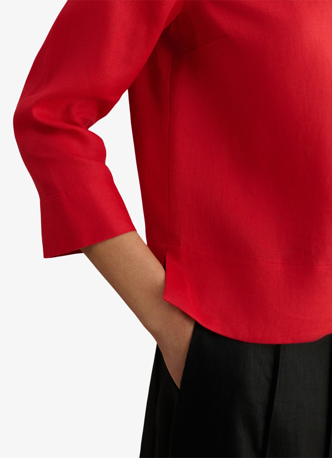 Hobbs Blouse met kraag - detail 4 rood