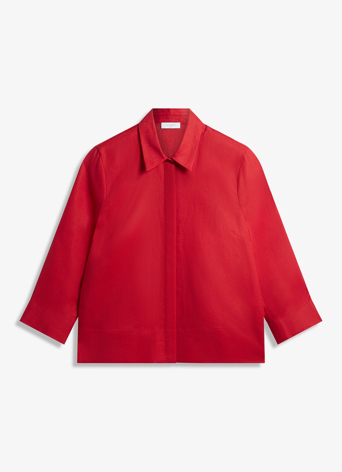 Hobbs Blouse met kraag - voorkant rood