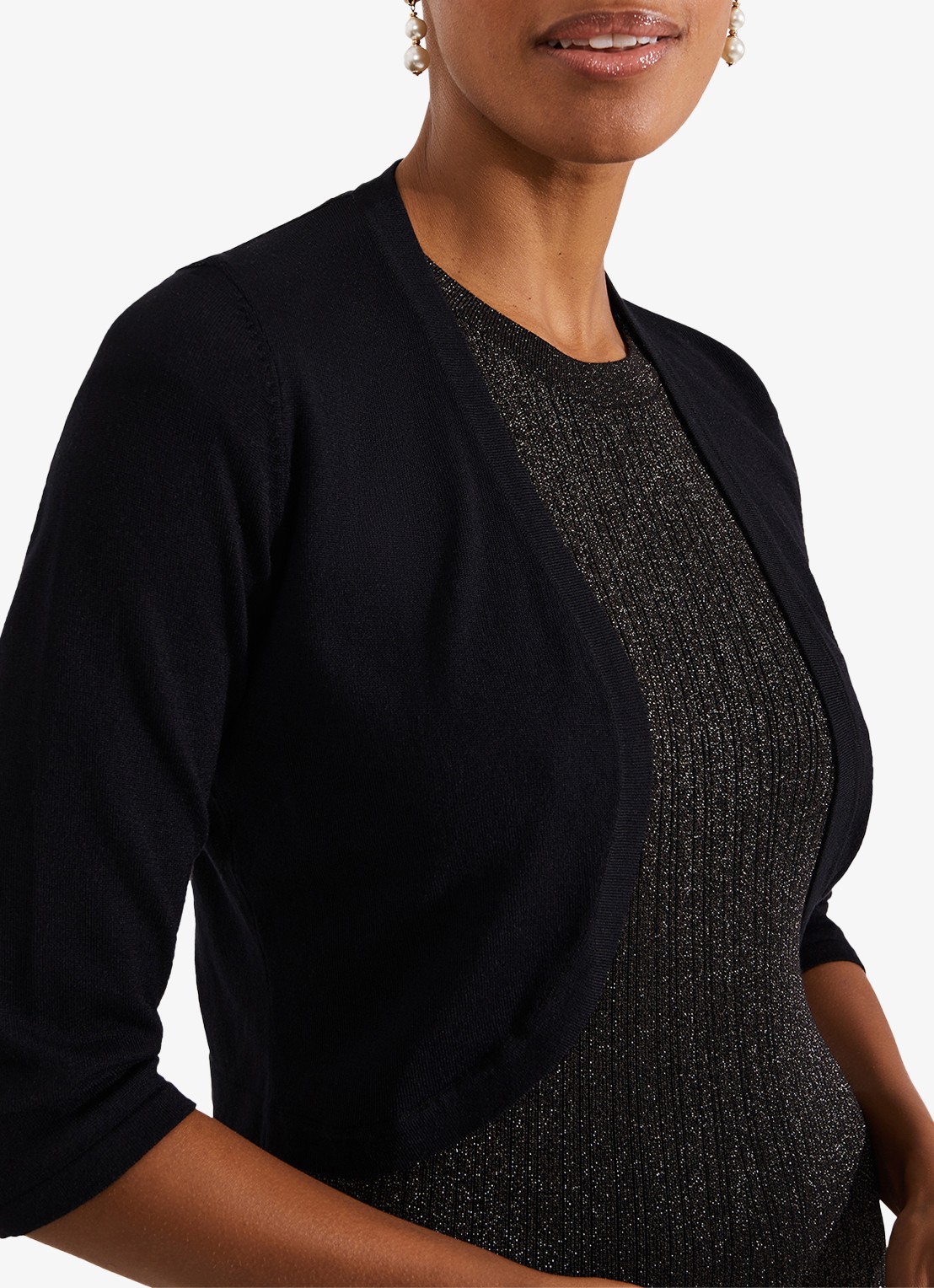 Hobbs Carrie bolero met stretch - detail 7 zwart