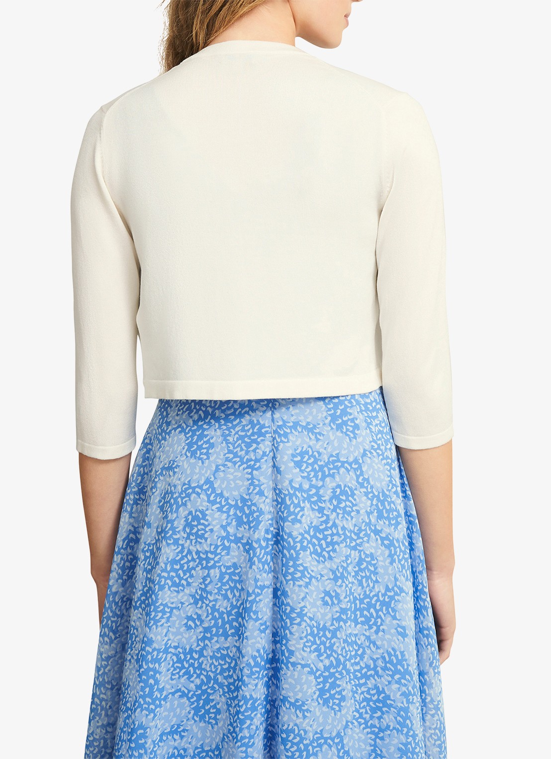 Hobbs Carrie bolero met stretch - achterkant ivoor