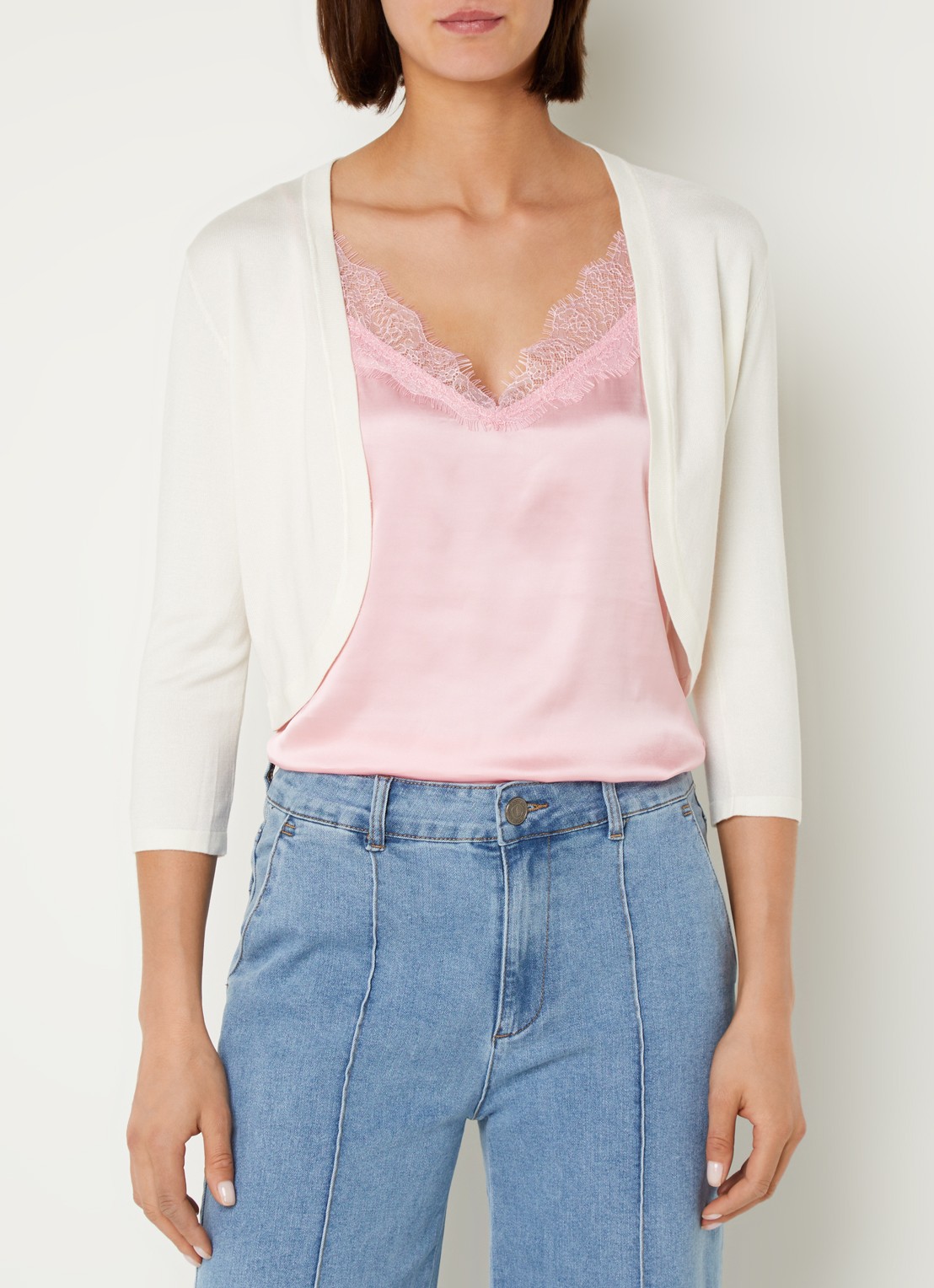 Hobbs Carrie bolero met stretch - detail 6 ivoor