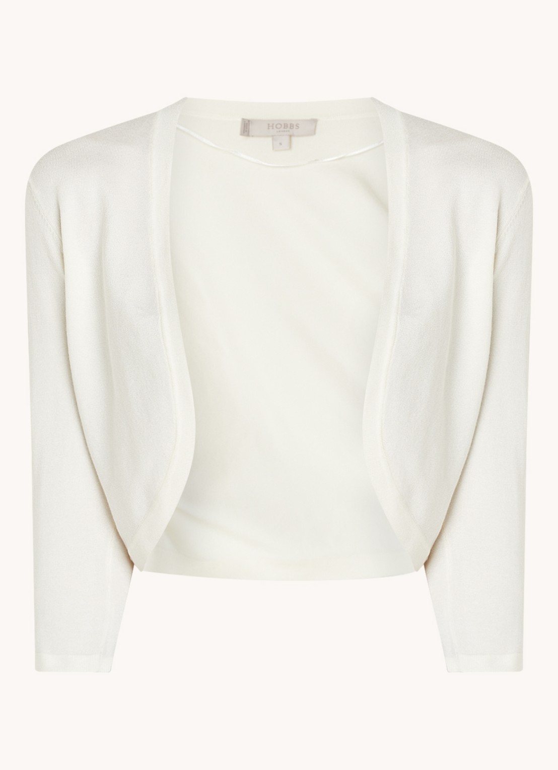 Hobbs Carrie bolero met stretch - voorkant 9 ivoor