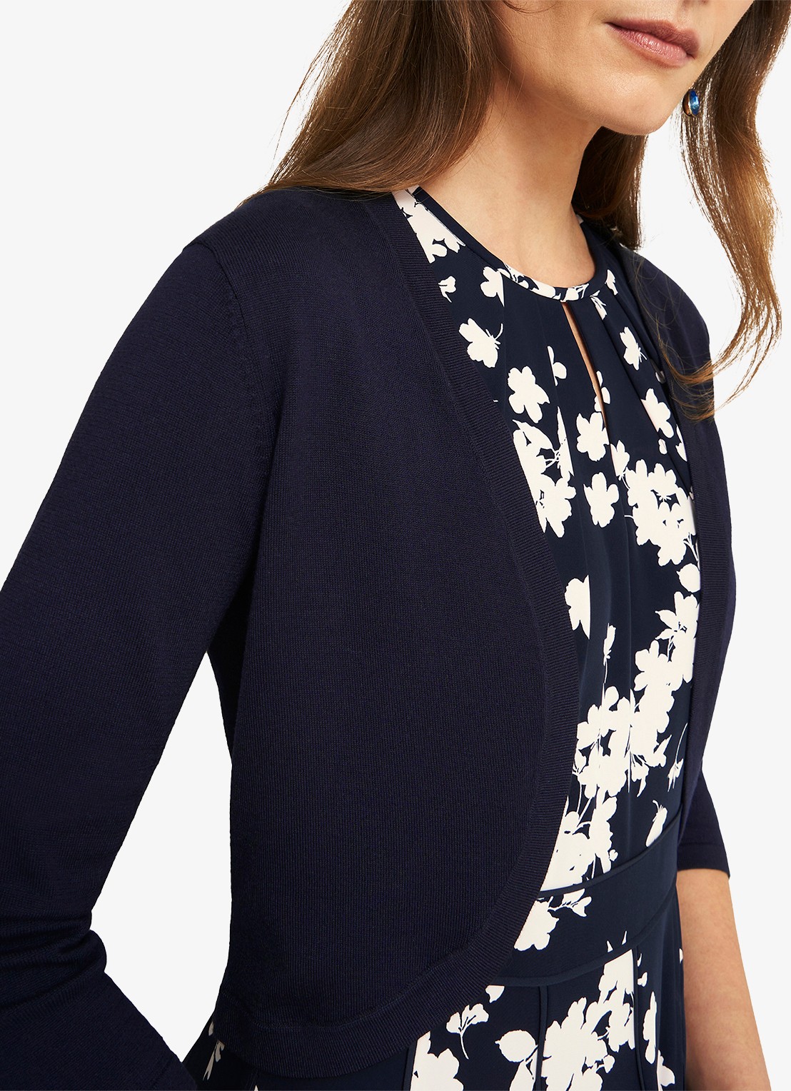 Hobbs Carrie bolero met stretch - detail 4 donkerblauw