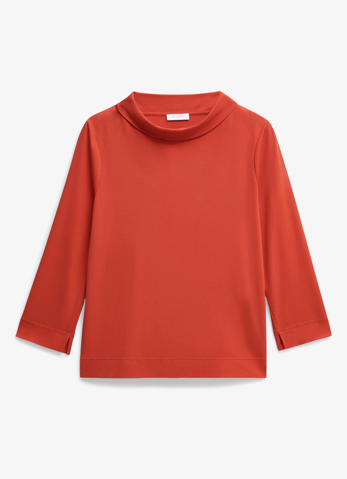 Hobbs Catriona top met boothals - voorkant 2 oranjerood