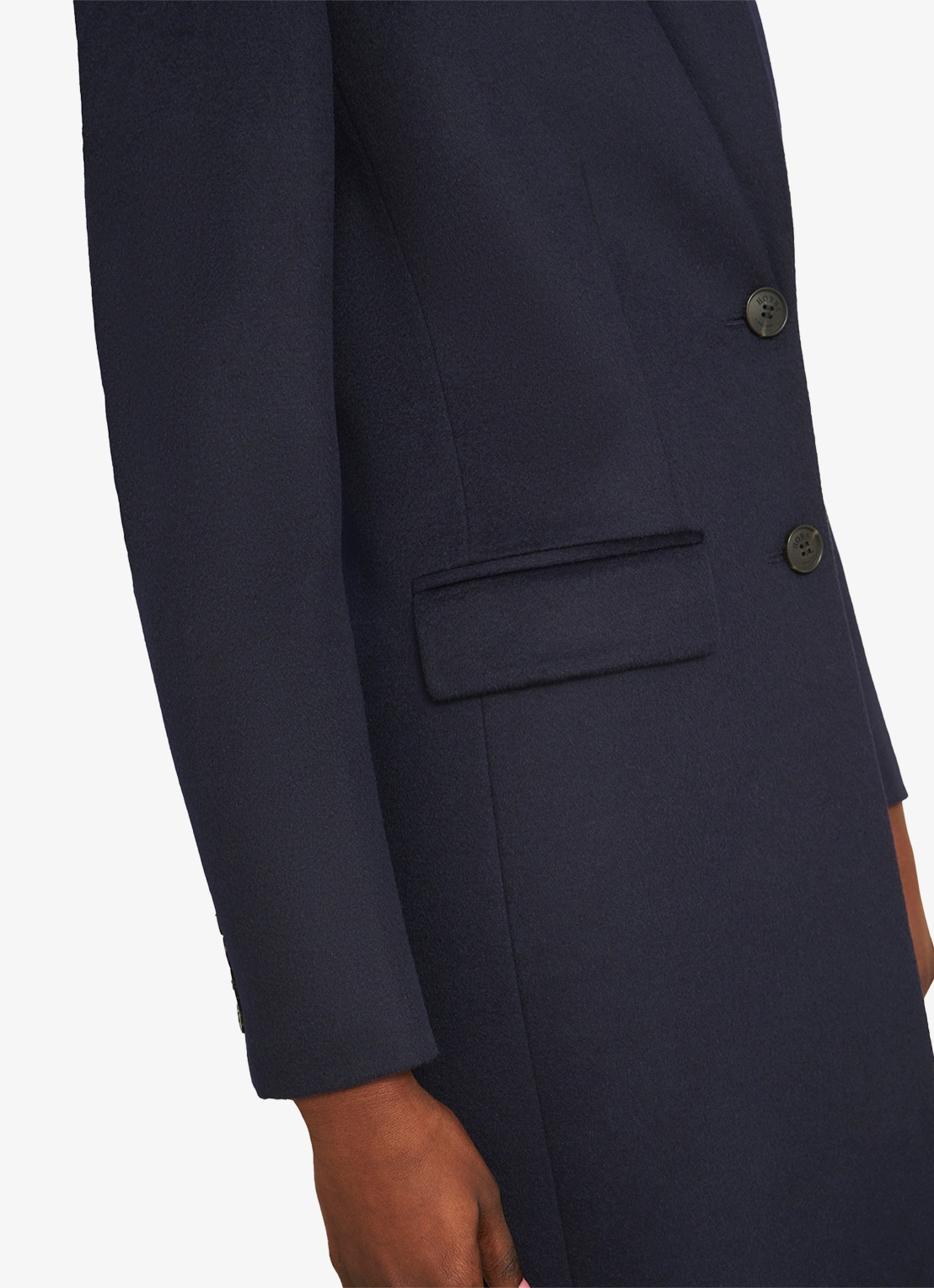Hobbs Cavendish jas van wol met klepzakken  - detail 5 donkerblauw