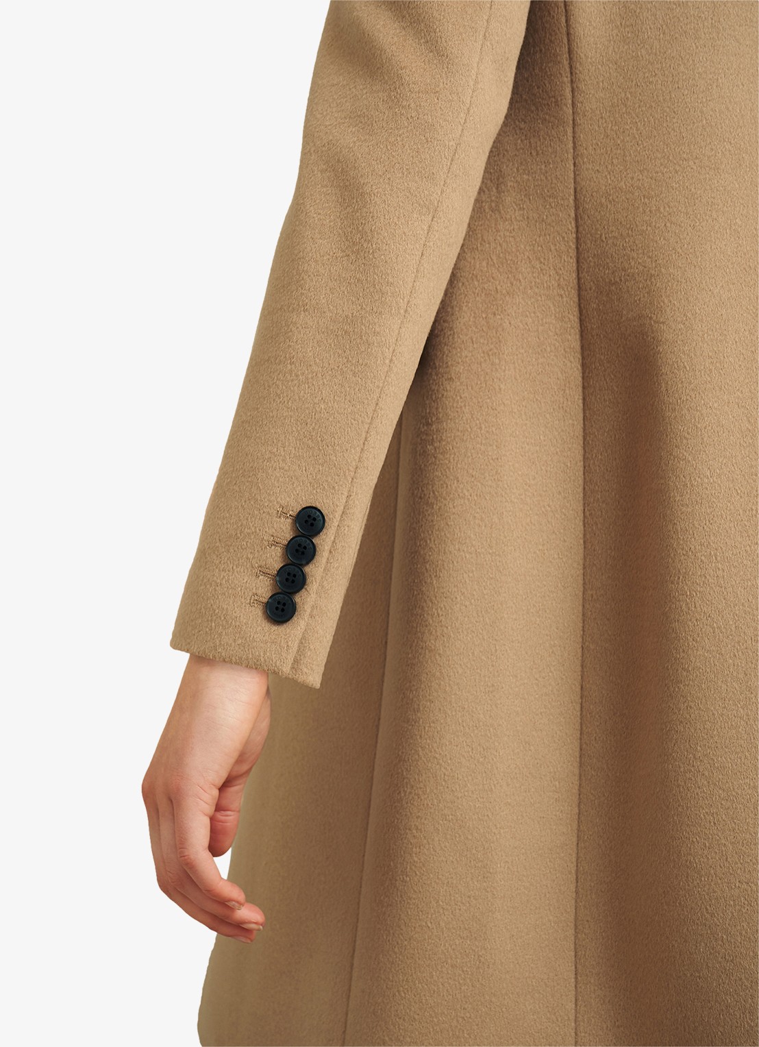 Hobbs Cavendish mantel van wol met klepzakken - detail 5 camel