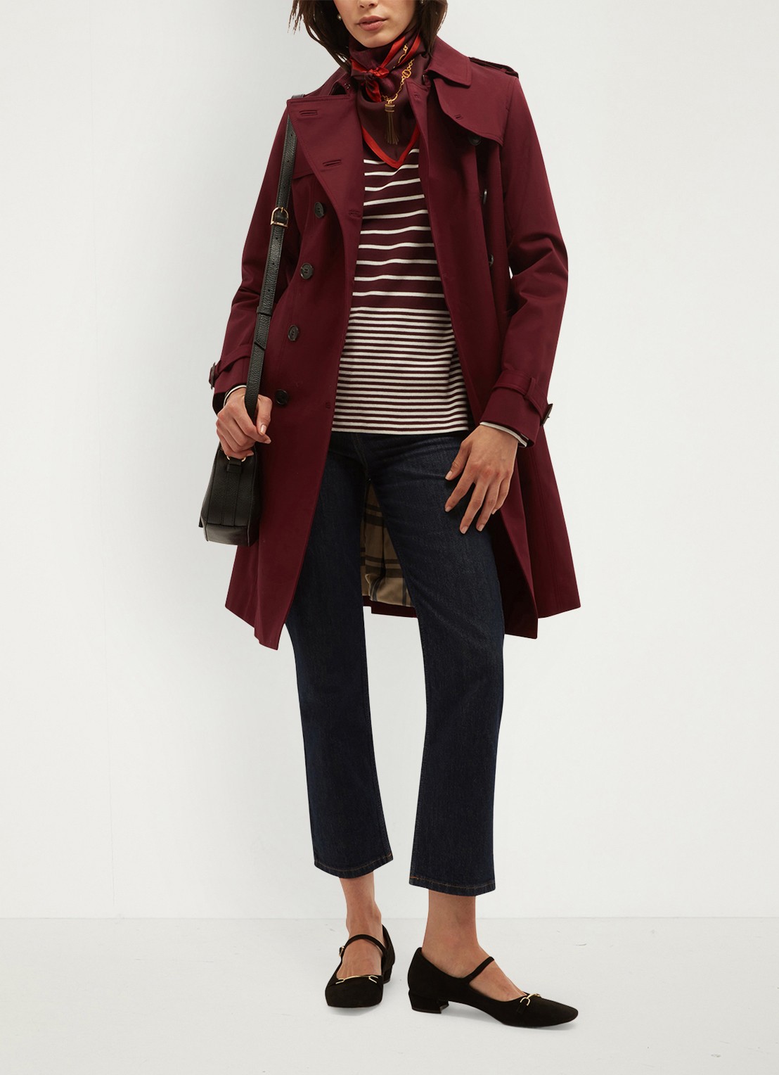 Hobbs Constance longsleeve met streepprint - detail 2 paars