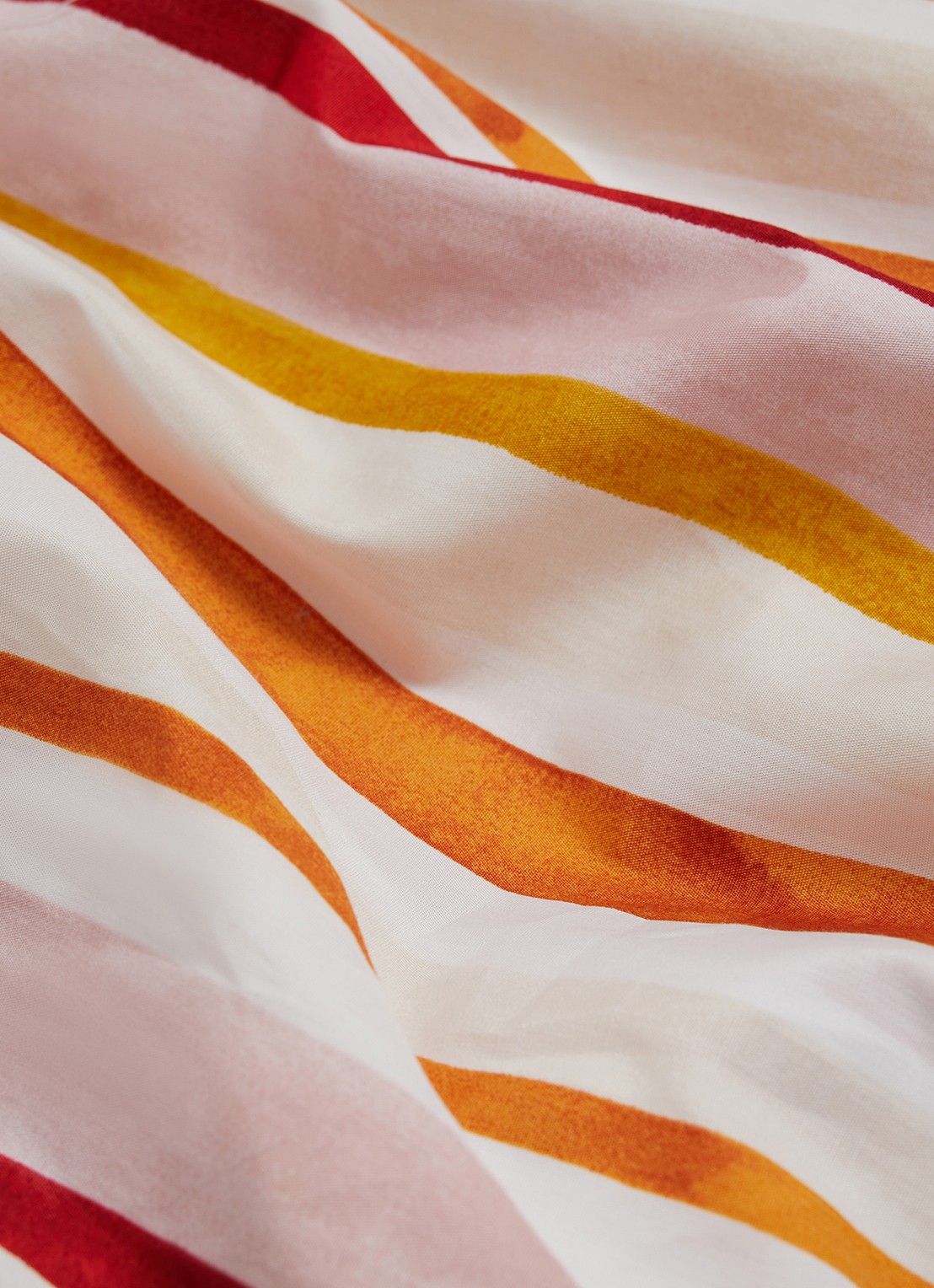 Hobbs Cressida midi tuniekjurk met pofmouw en streepprint  - detail 6 ivoor