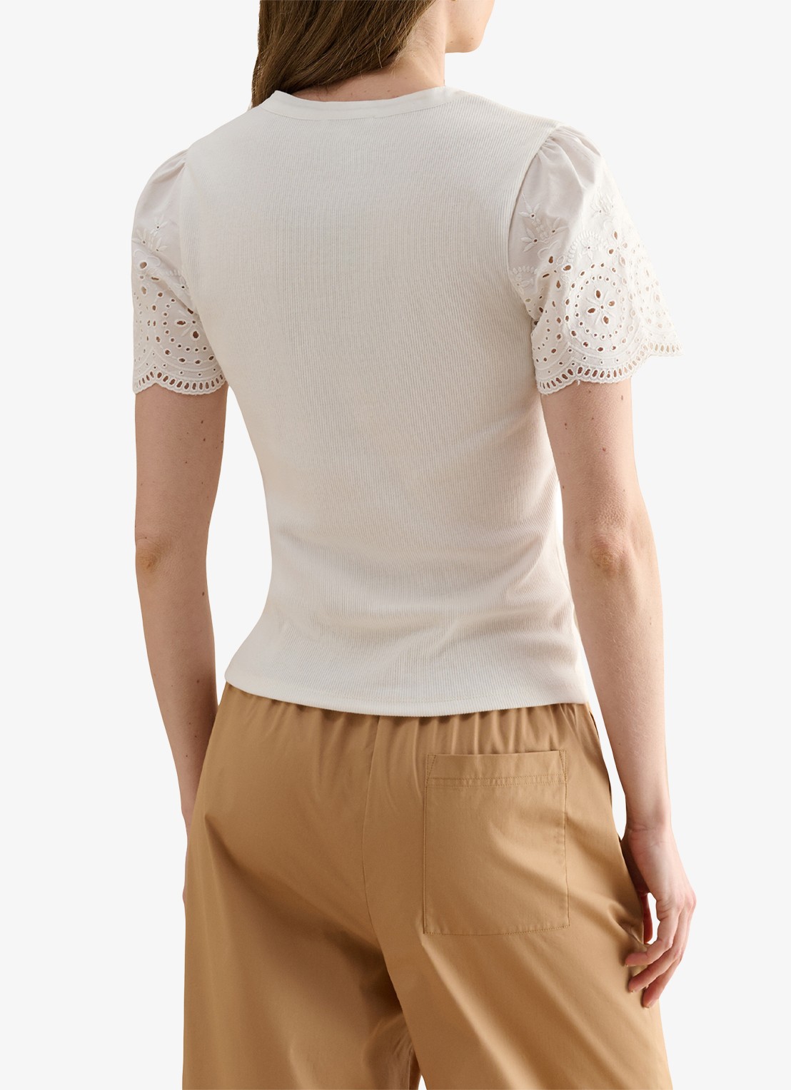 Hobbs Daphne tuniek met broderie - achterkant 3 wit