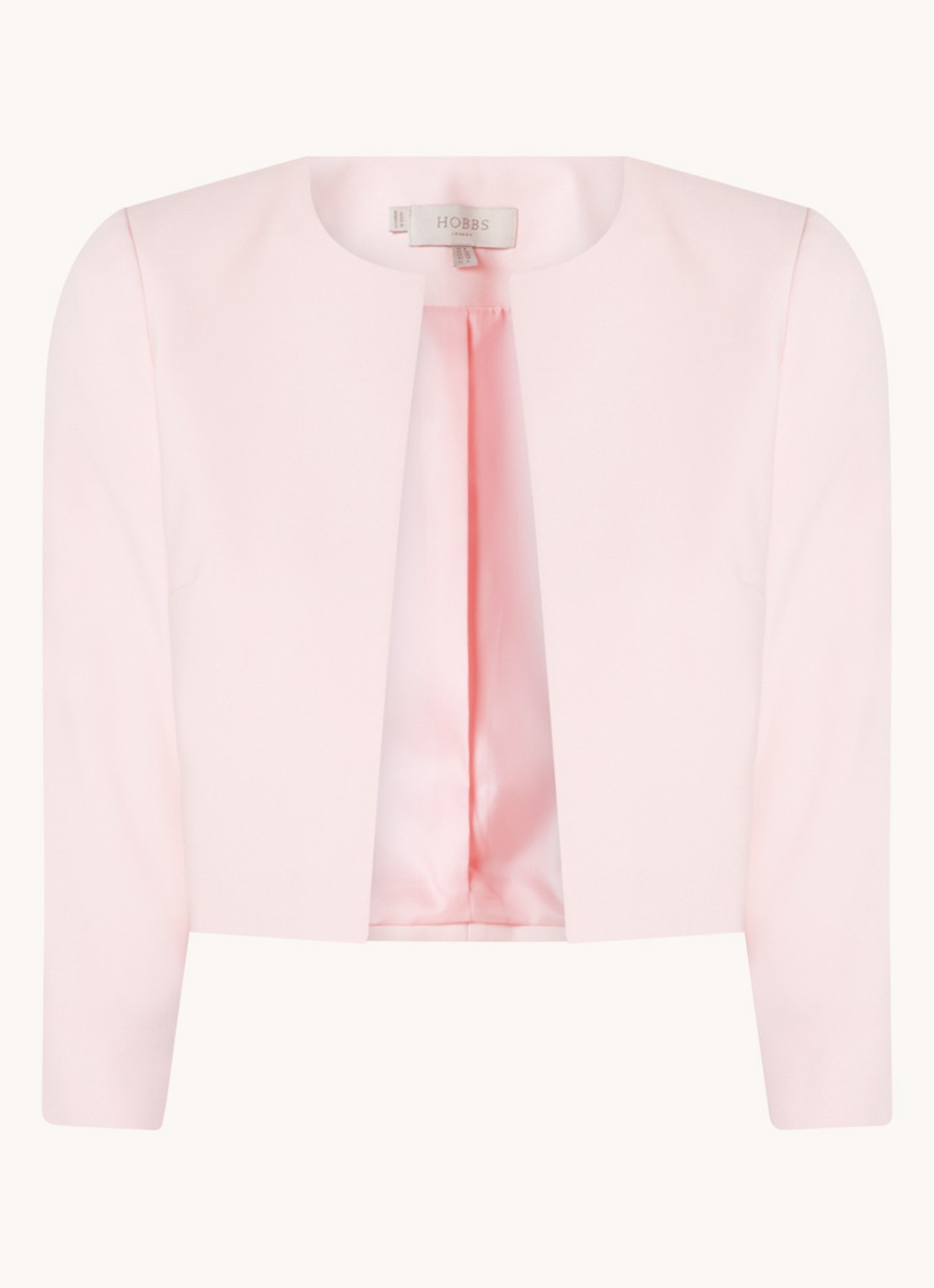 Hobbs Elize bolero met schoudervulling - voorkant 2 lichtroze