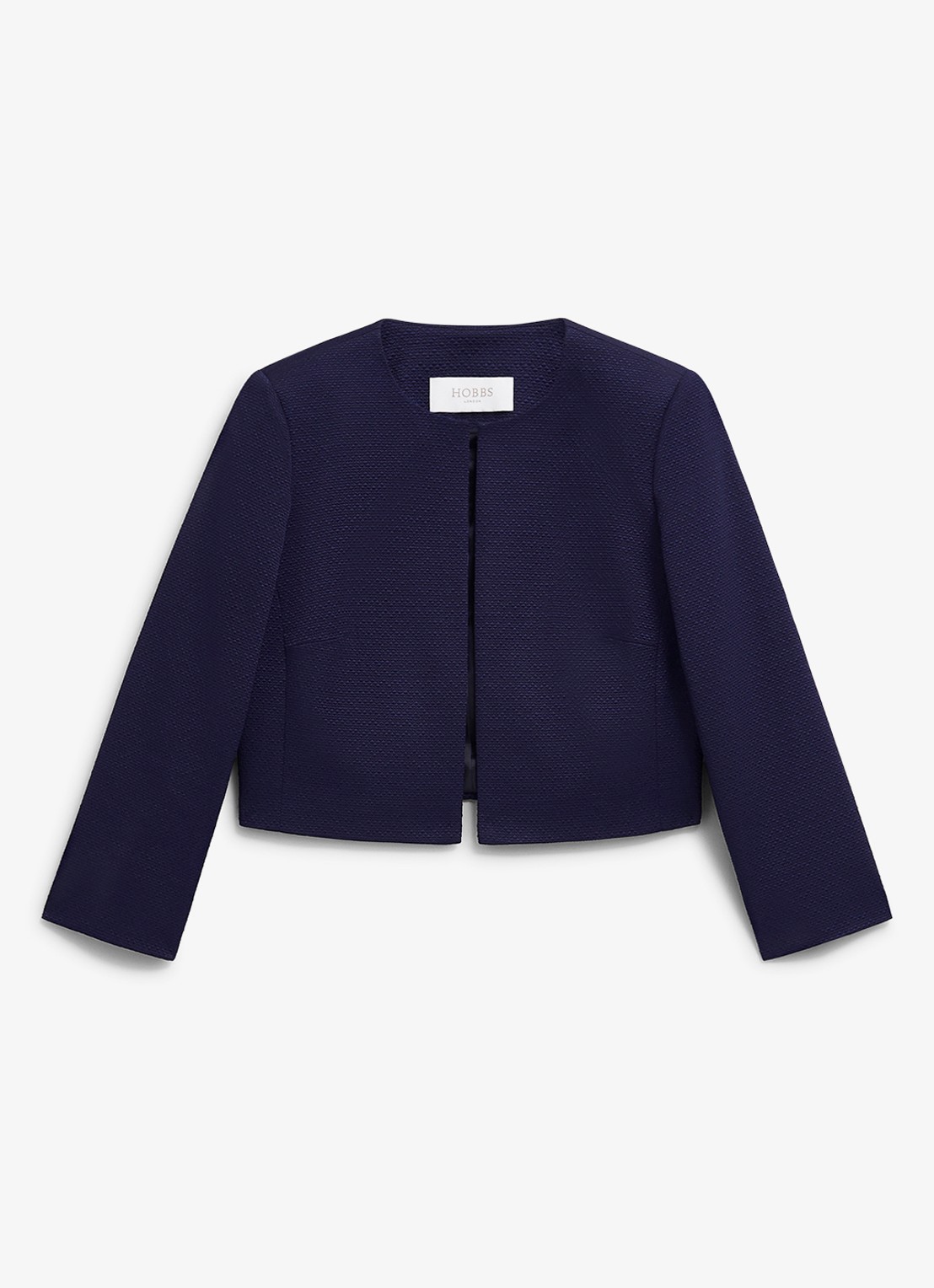 Hobbs Elize bolero met structuur - voorkant donkerblauw
