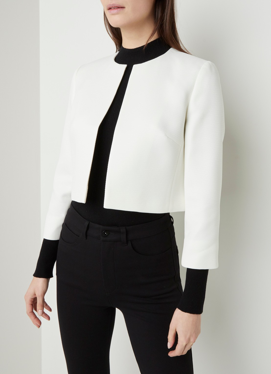 Hobbs Elize cropped blazer  - detail 2 gebroken wit