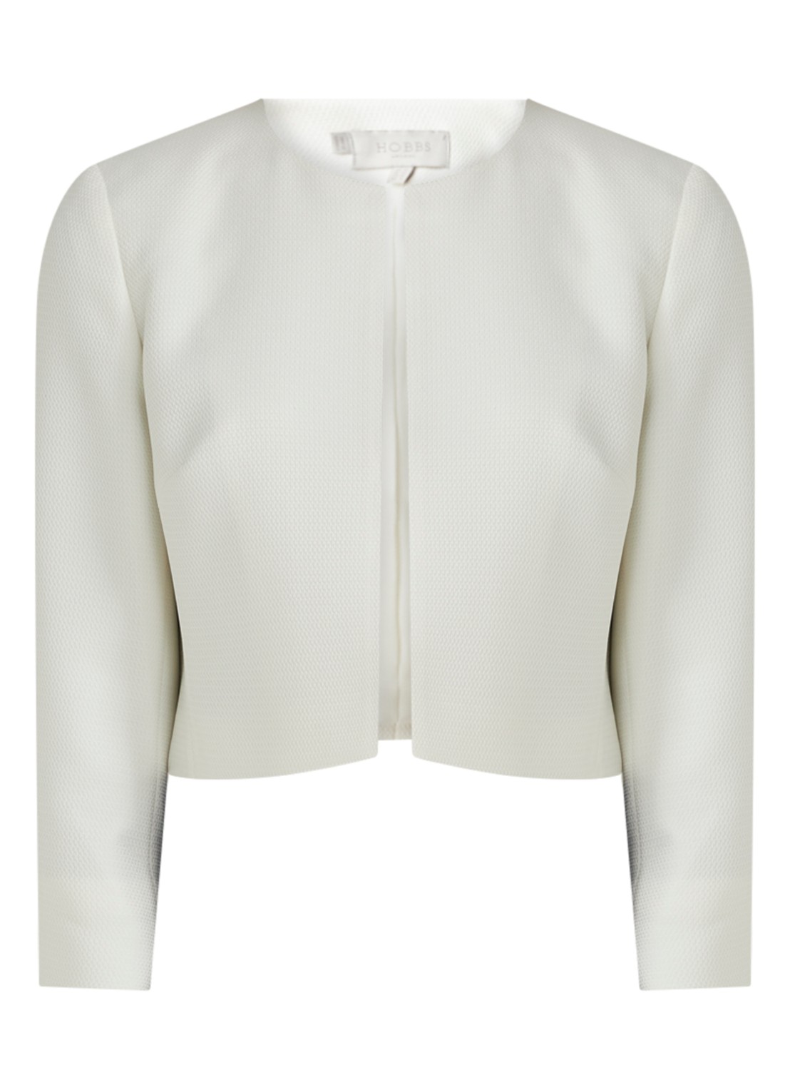 Hobbs Elize cropped blazer  - voorkant 3 gebroken wit