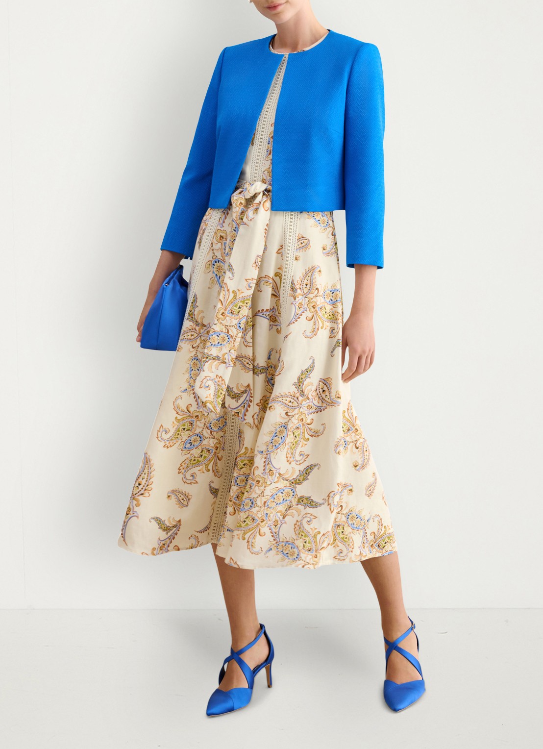 Hobbs Elize jack met structuur - voorkant 3 blauw