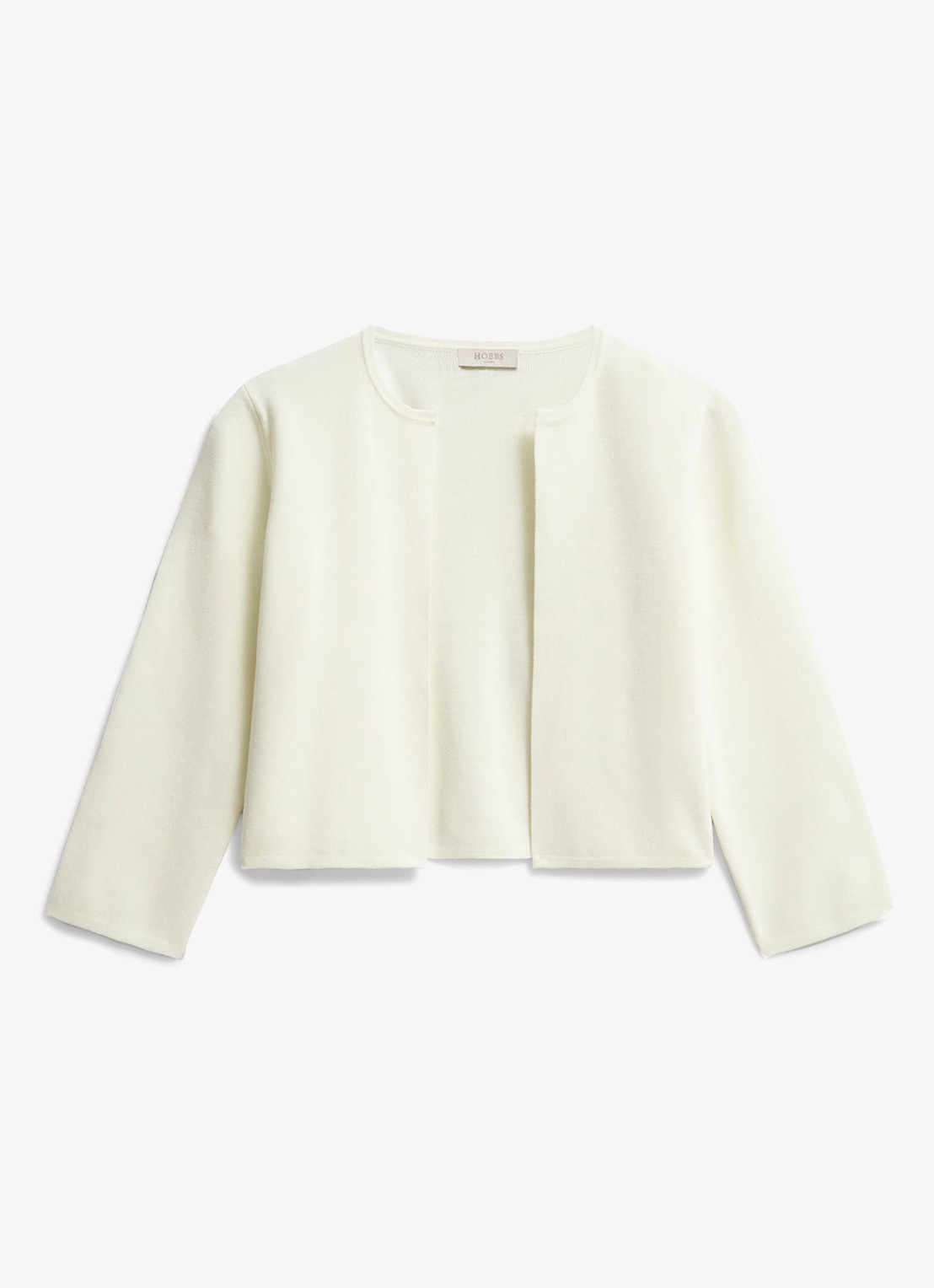Hobbs Ella openvallende bolero - voorkant 3 gebroken wit
