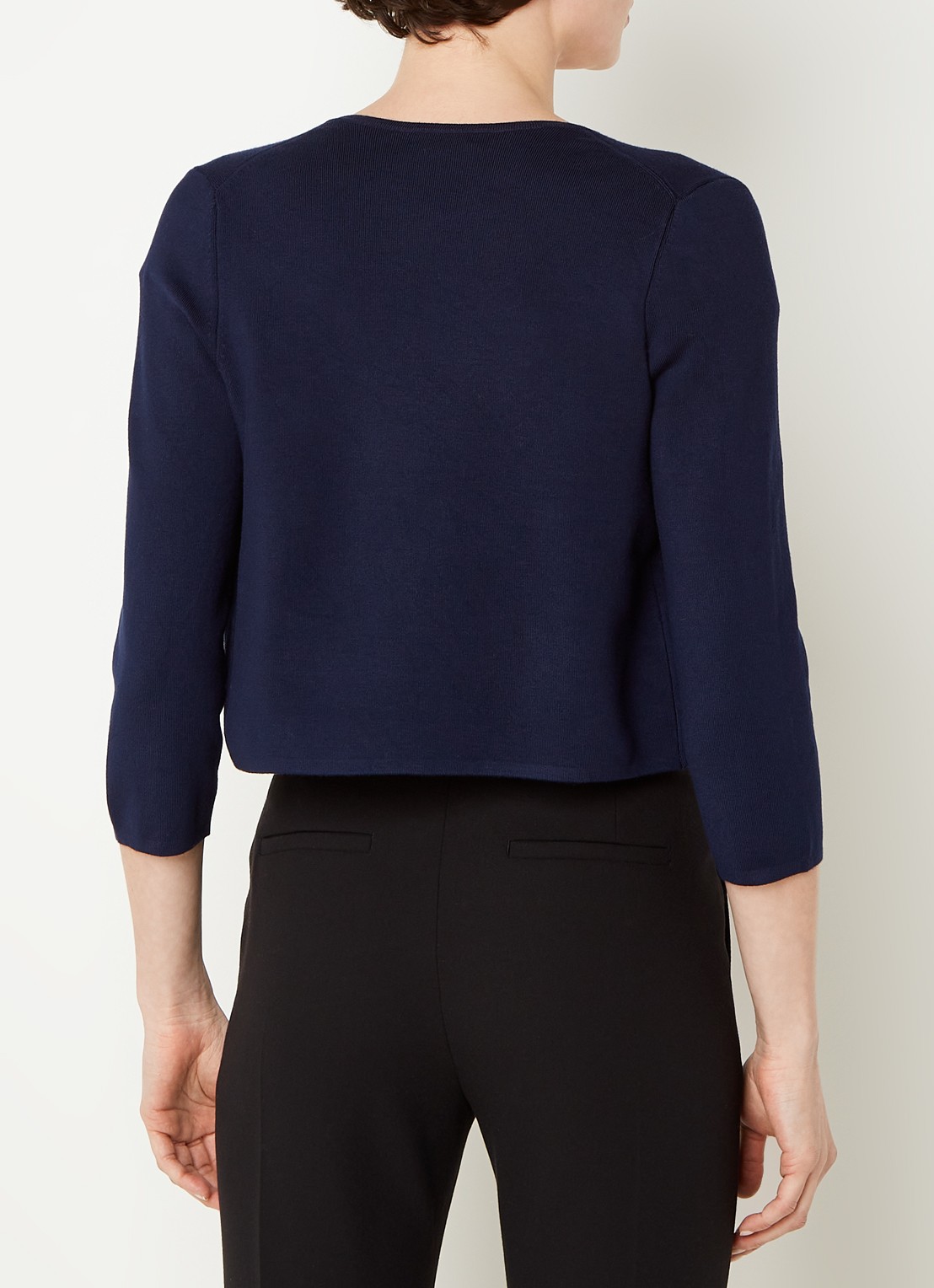 Hobbs Ella openvallende bolero - achterkant 2 donkerblauw