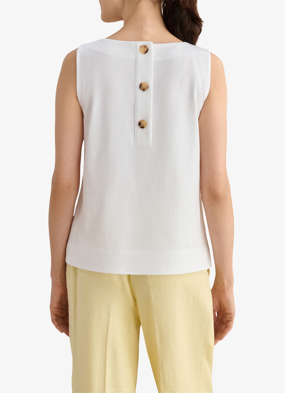 Hobbs Fern tanktop met knoopdetail - achterkant wit