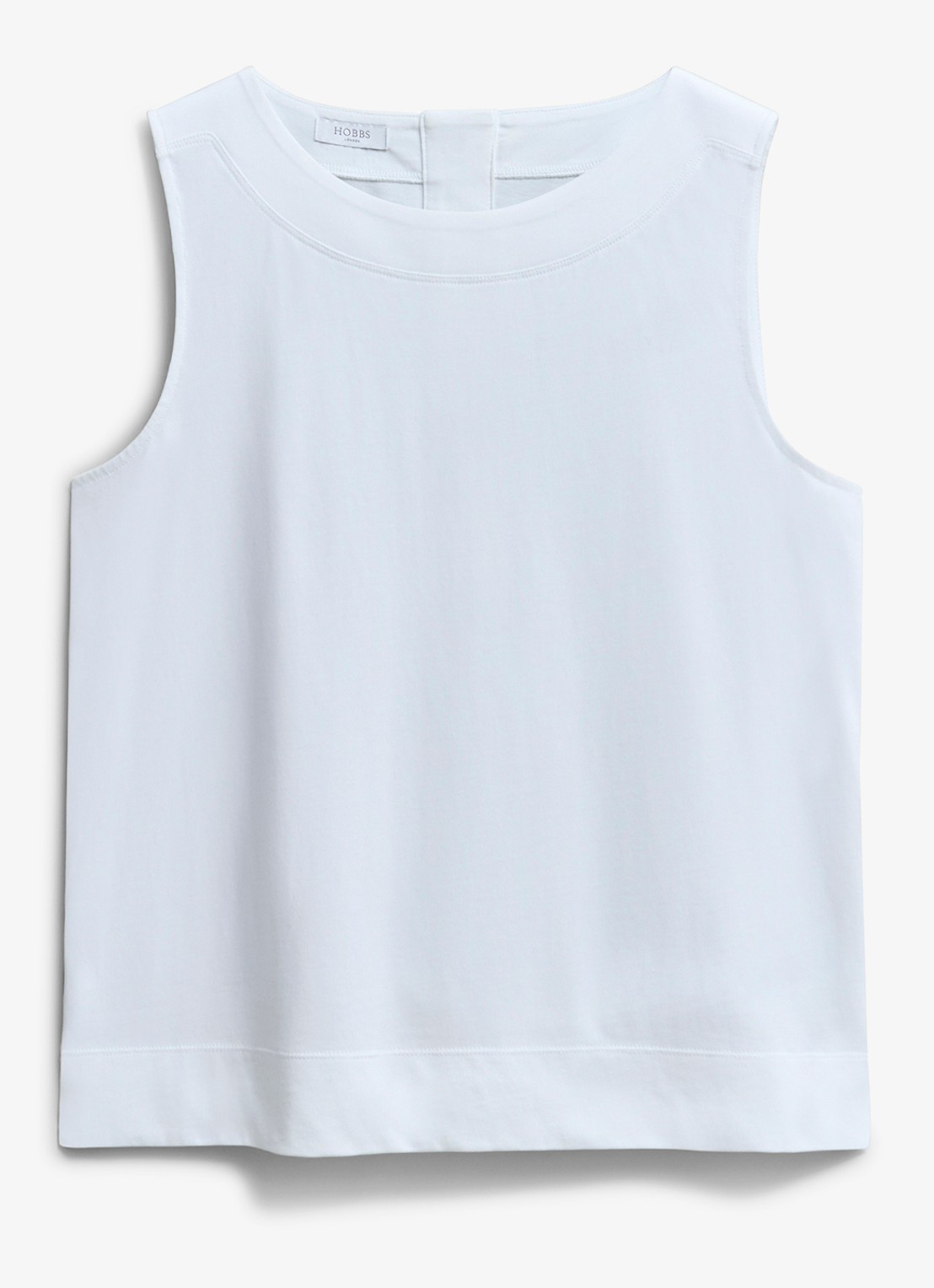 Hobbs Fern tanktop met knoopdetail - voorkant 2 wit
