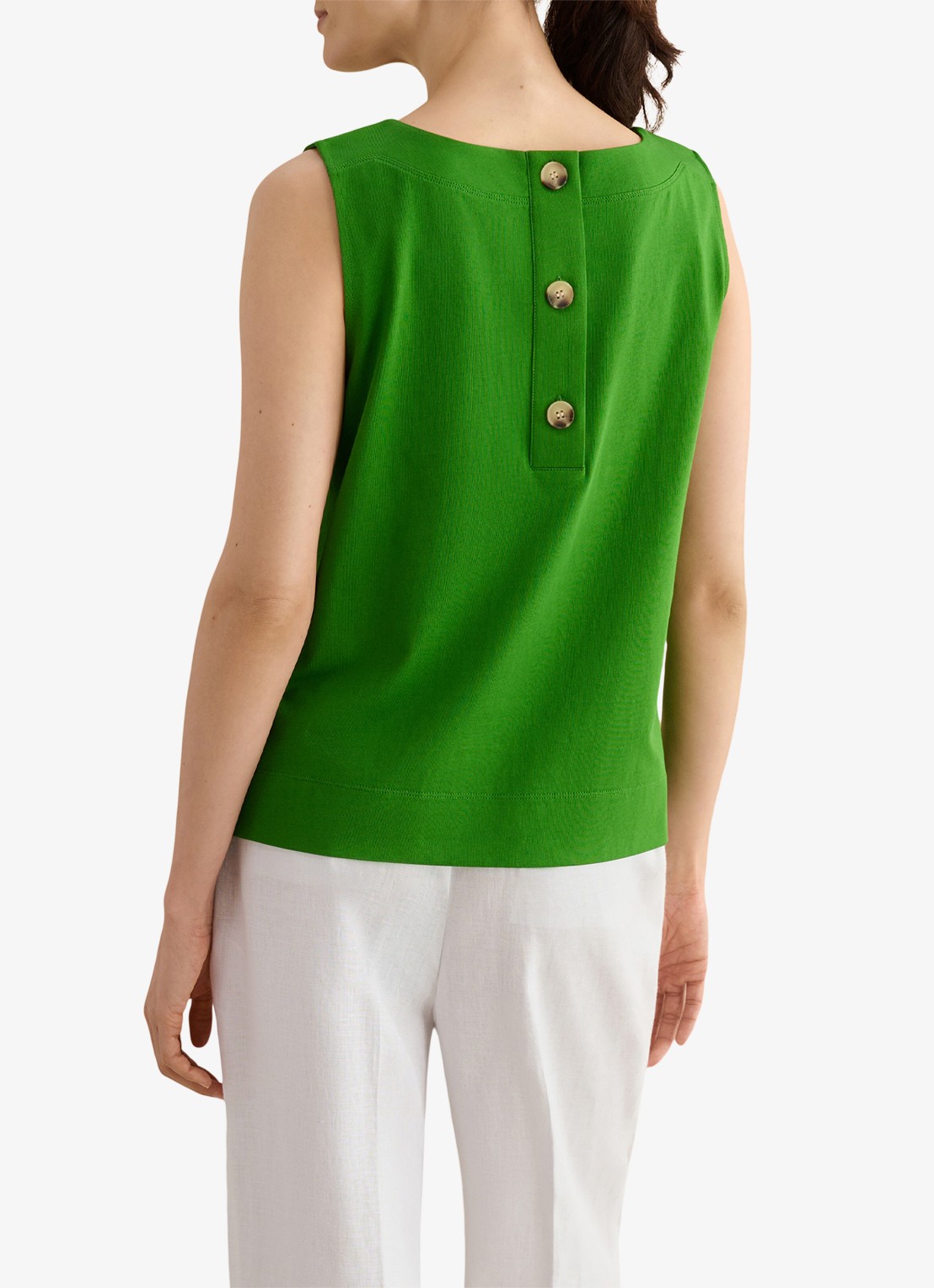 Hobbs Fern tanktop met knoopdetail - achterkant 3 groen