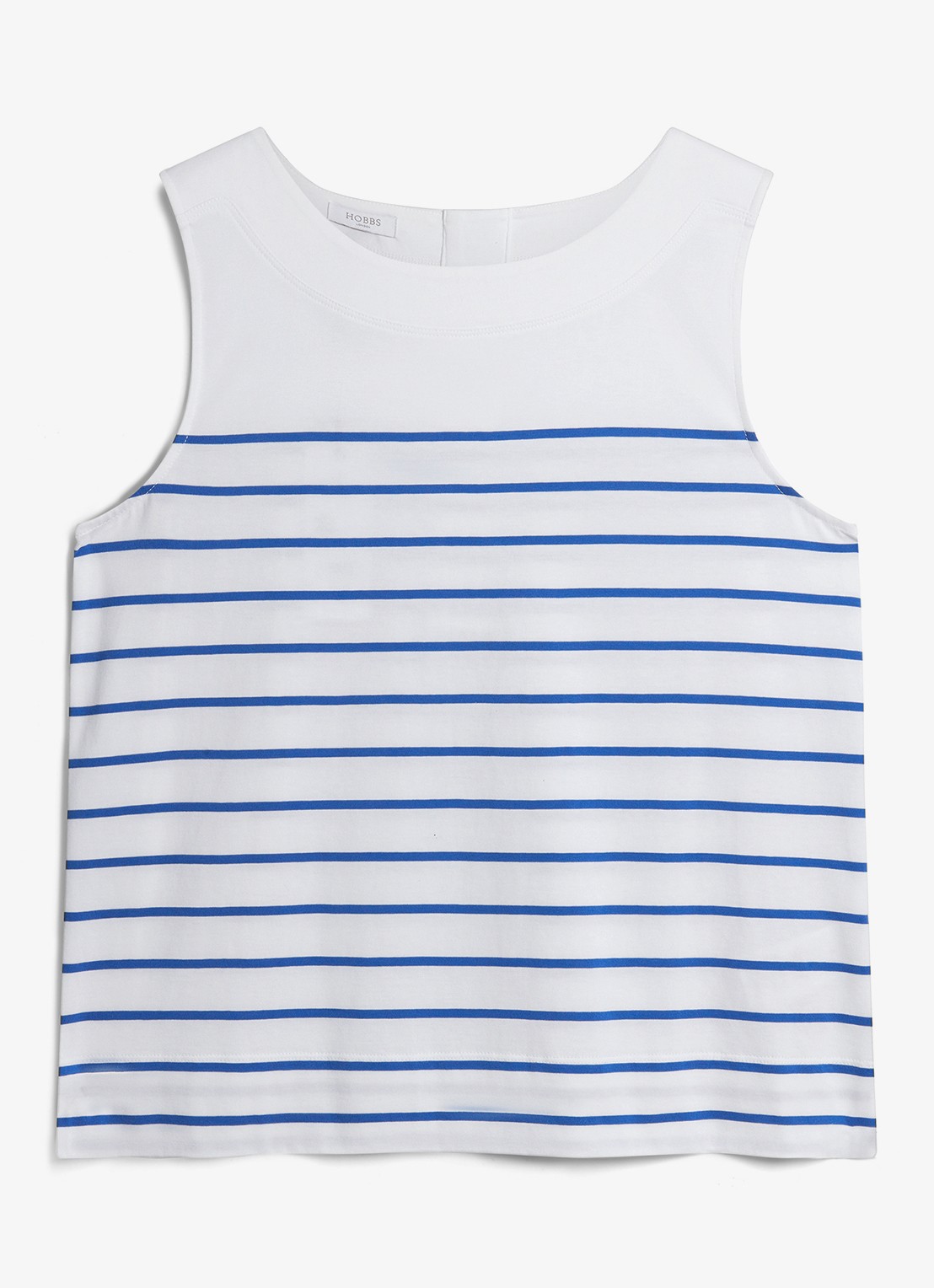 Hobbs Fern top met streepprint - voorkant wit