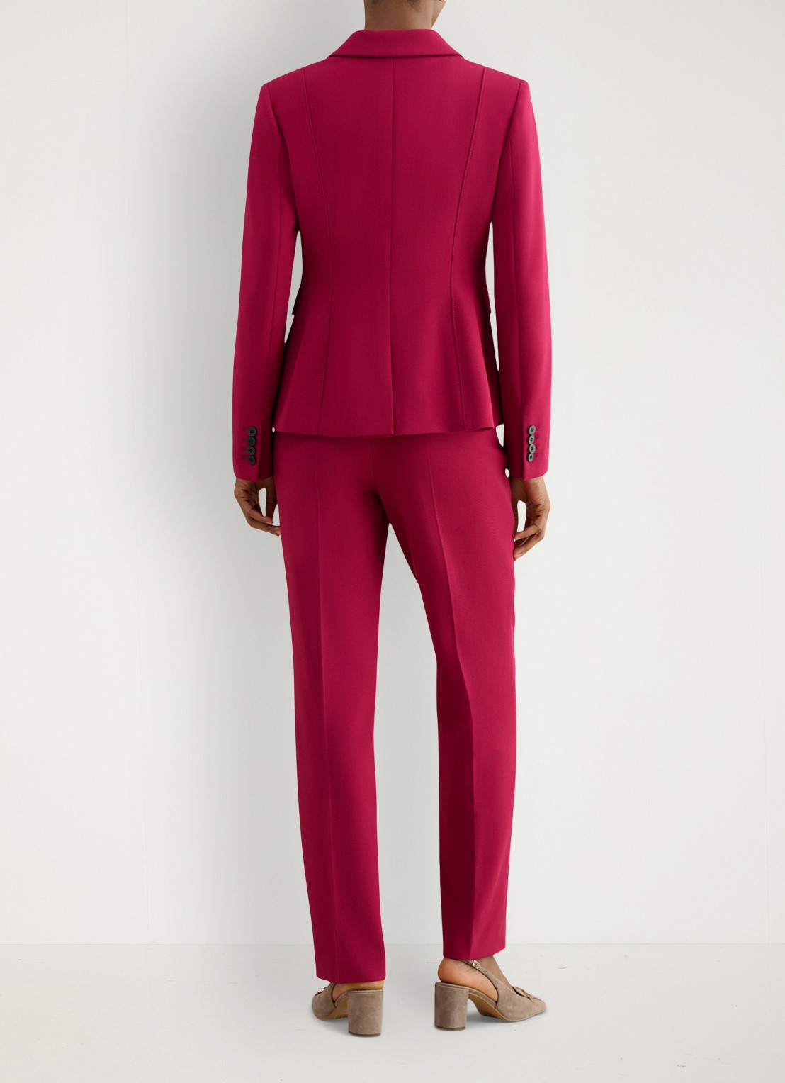 Hobbs Gemma blazer met klepzakken - achterkant 2 cranberryrood
