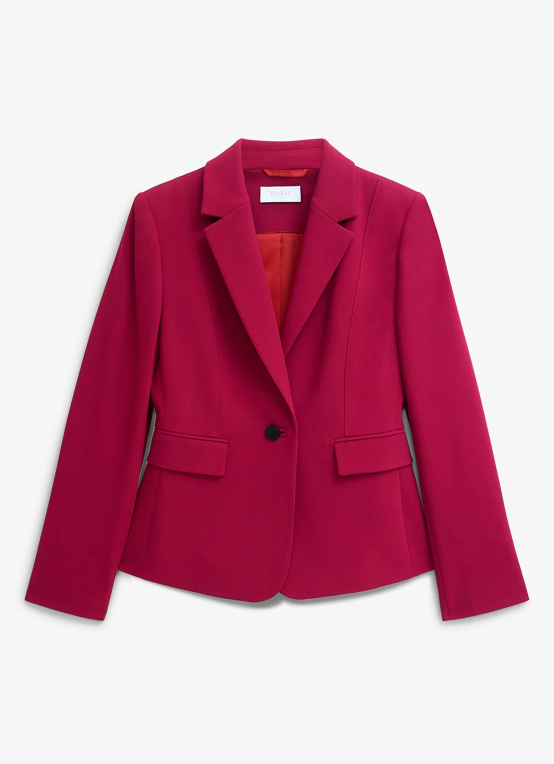 Hobbs Gemma blazer met klepzakken - voorkant cranberryrood