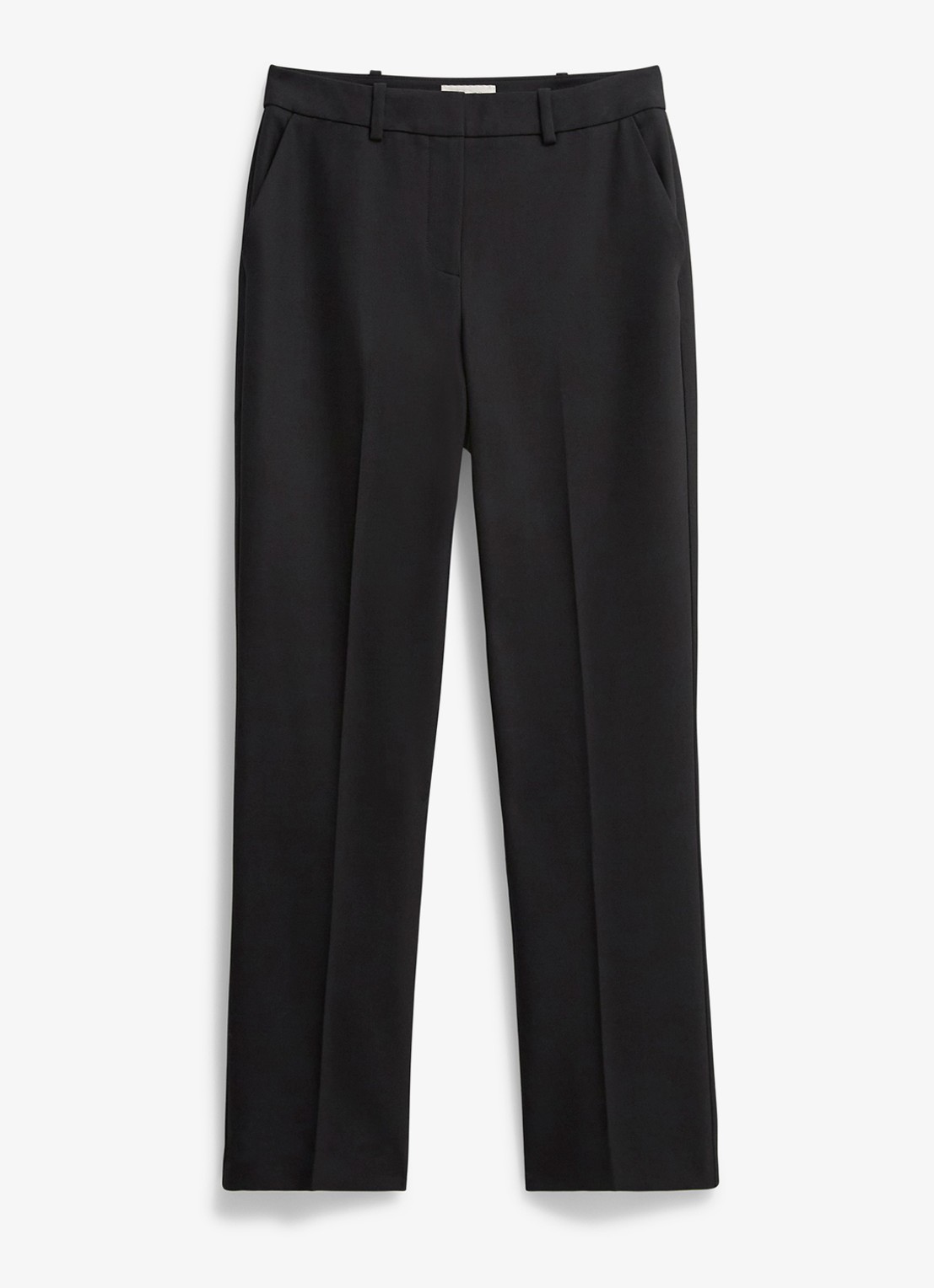 Hobbs Gerrie high waist straight fit pantalon in wolblend - voorkant 3 zwart