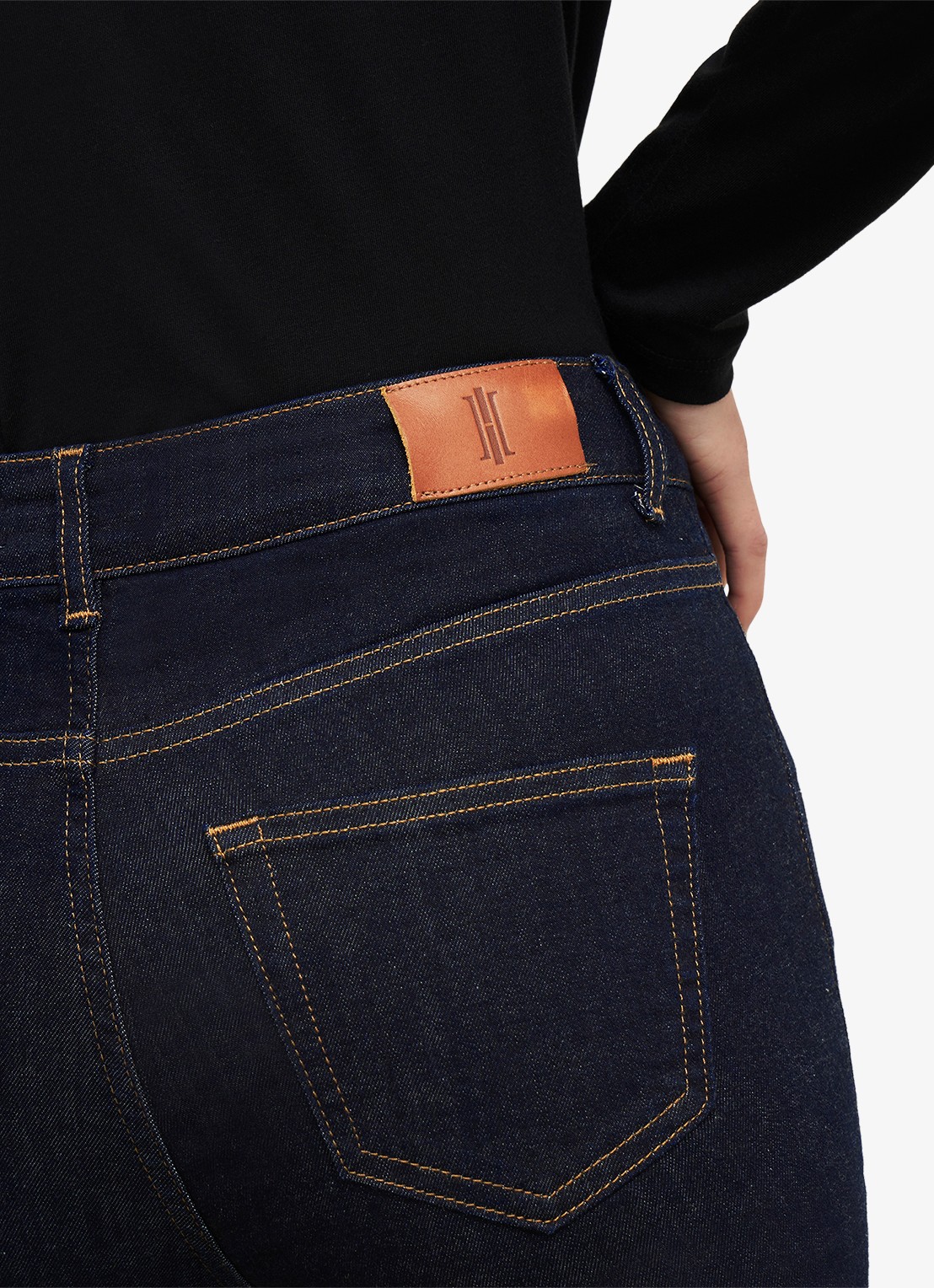 Hobbs Gia high waist skinny jeans met donkere wassing - detail 3 indigo