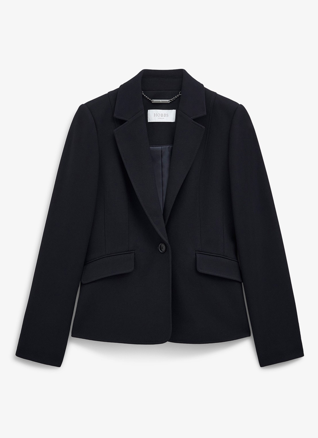 Hobbs Ivy blazer met klepzakken - voorkant 4 donkerblauw