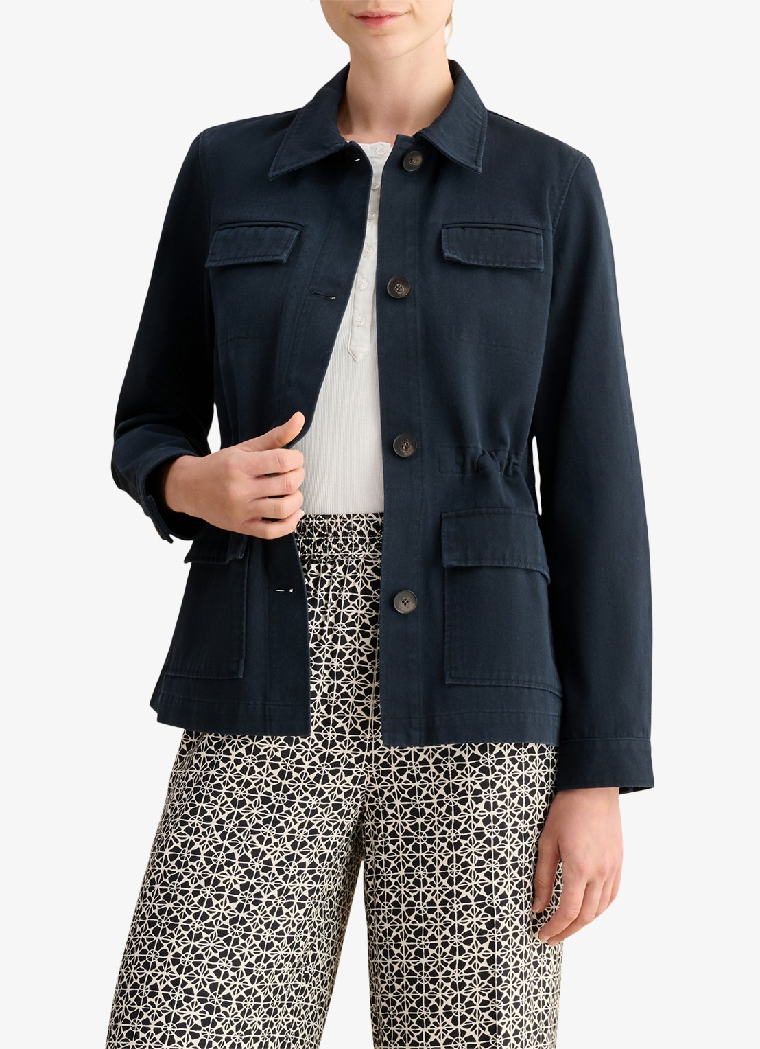 Hobbs Jack met borstzakken - detail 4 donkerblauw