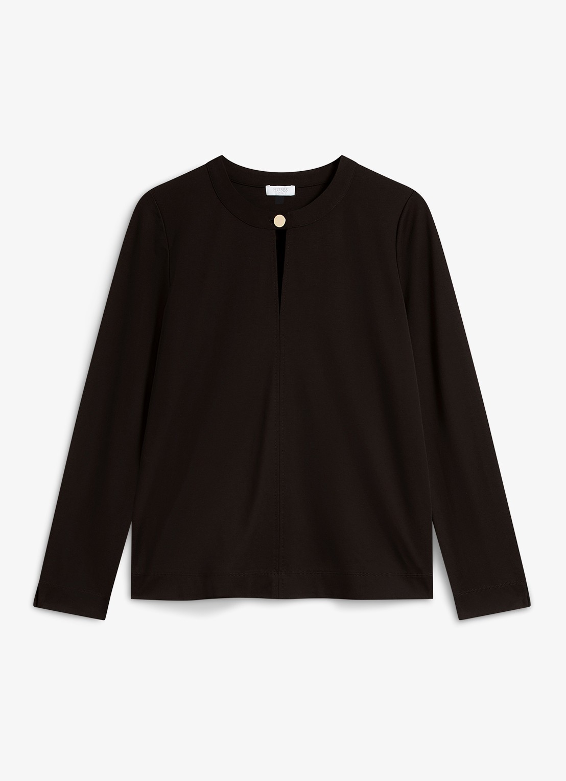 Hobbs Janey tuniek met sierknoop - voorkant 4 zwart