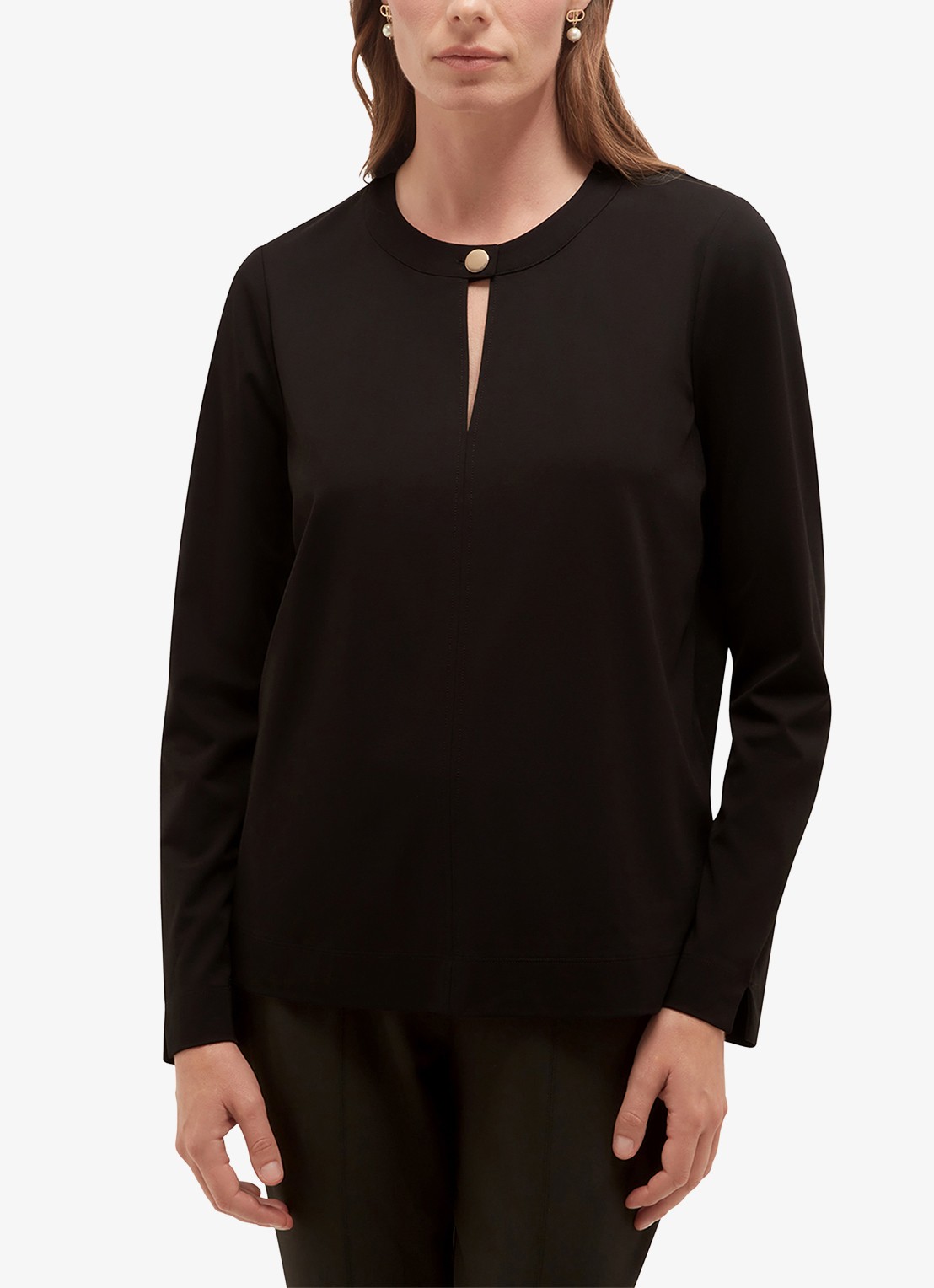 Hobbs Janey tuniek met sierknoop - voorkant 5 zwart